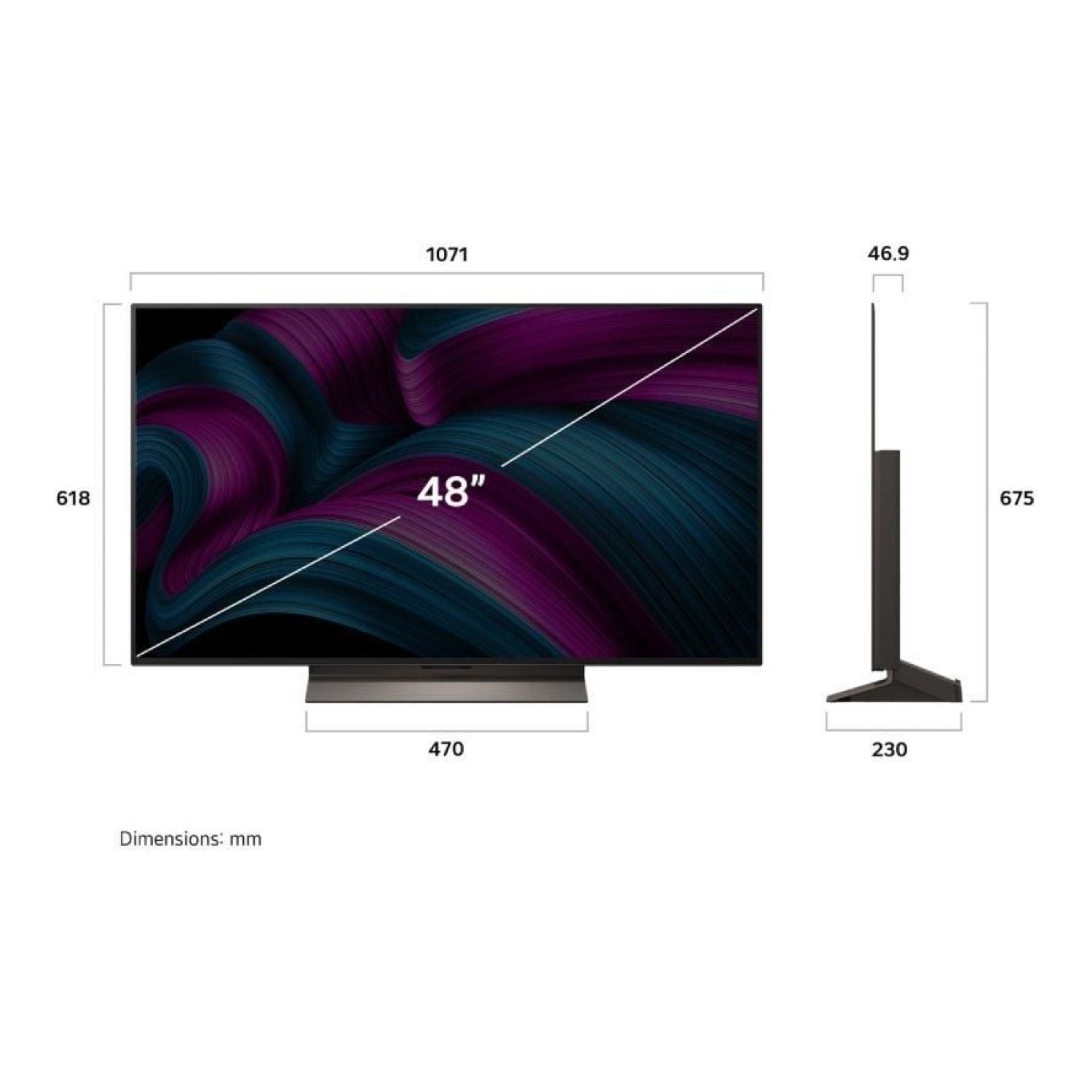LG OLED48C56LB · 48" OLED Evo AI · 4K UHD · Smart TV · WiFi