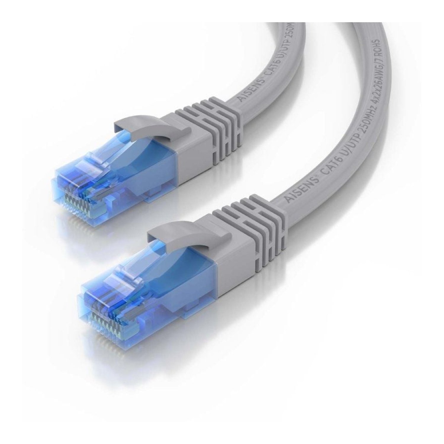 Aisens · Cable RJ45 Cat.6 UTP · 30cm · AWG26 CCA · Gris