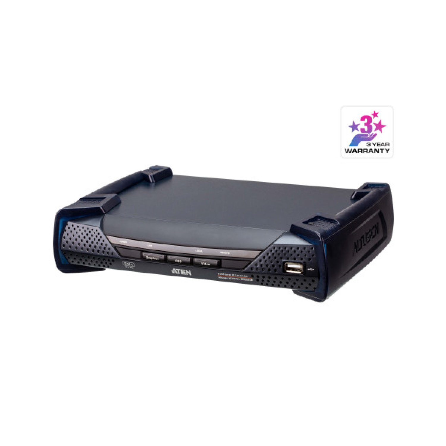ATEN · Receptor KVM por IP · Dual Display DVI-I · USB