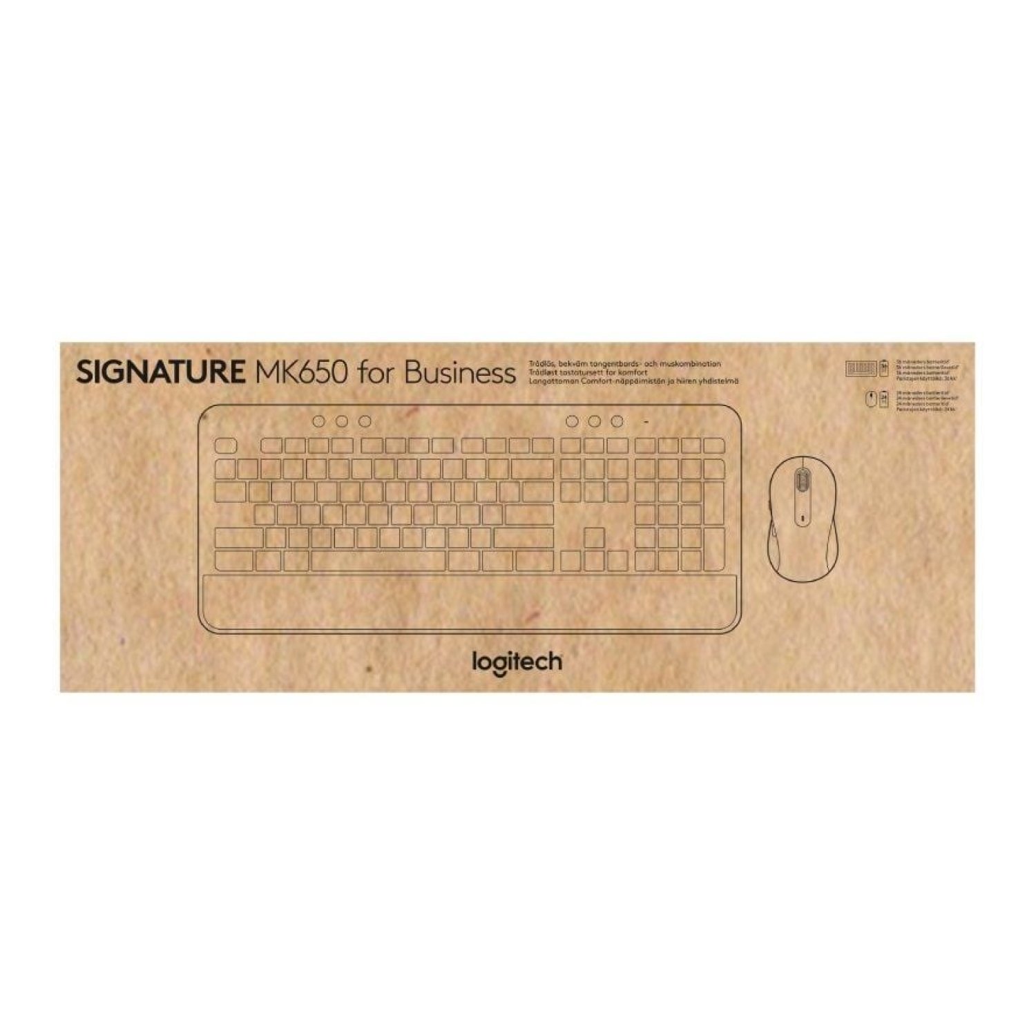 Logitech Signature MK650 · Teclado y Ratón Inalámbricos · Grafito · Diseño Ergonómico