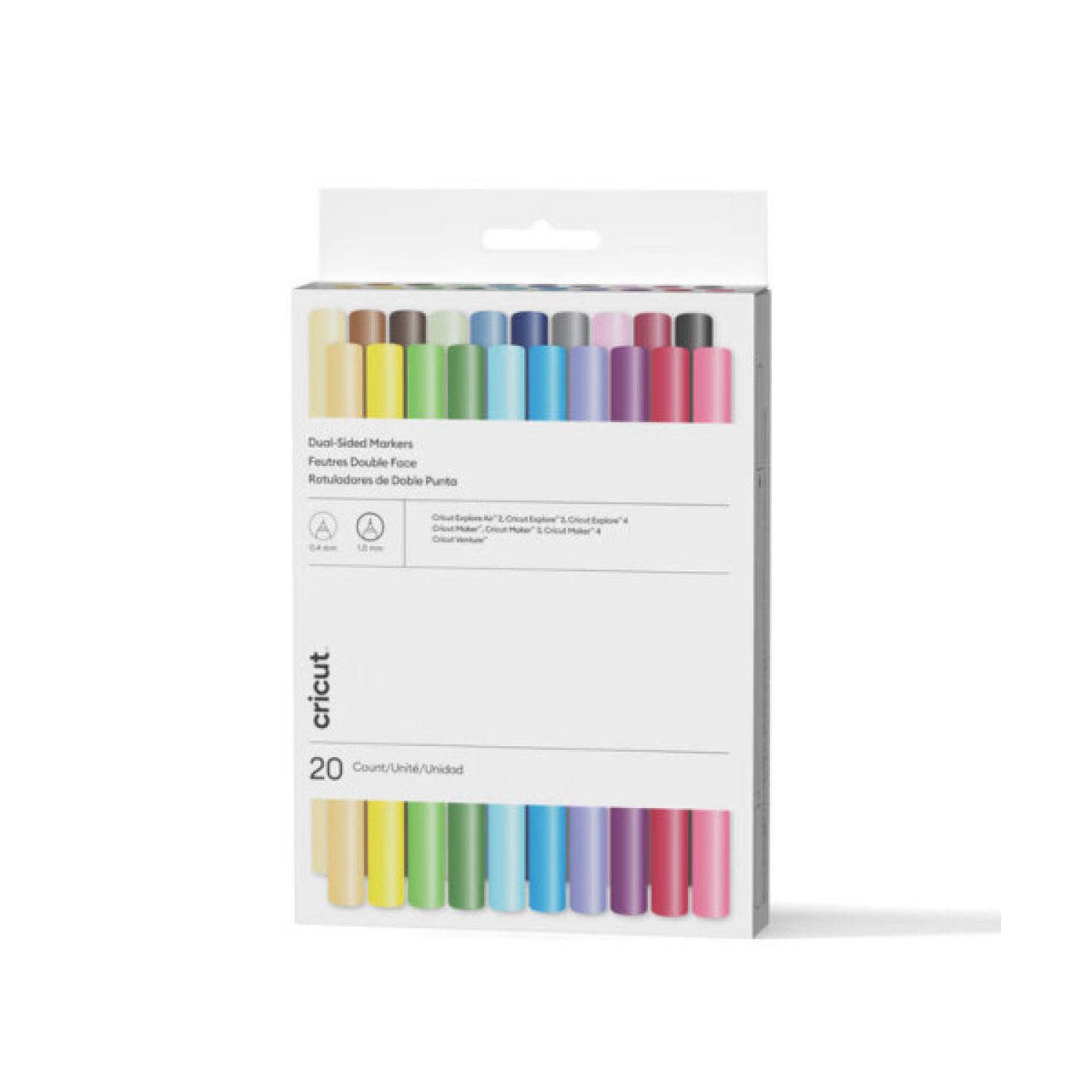 Cricut 2011824 marcador 20 pieza(s) Punta fina Colores surtidos