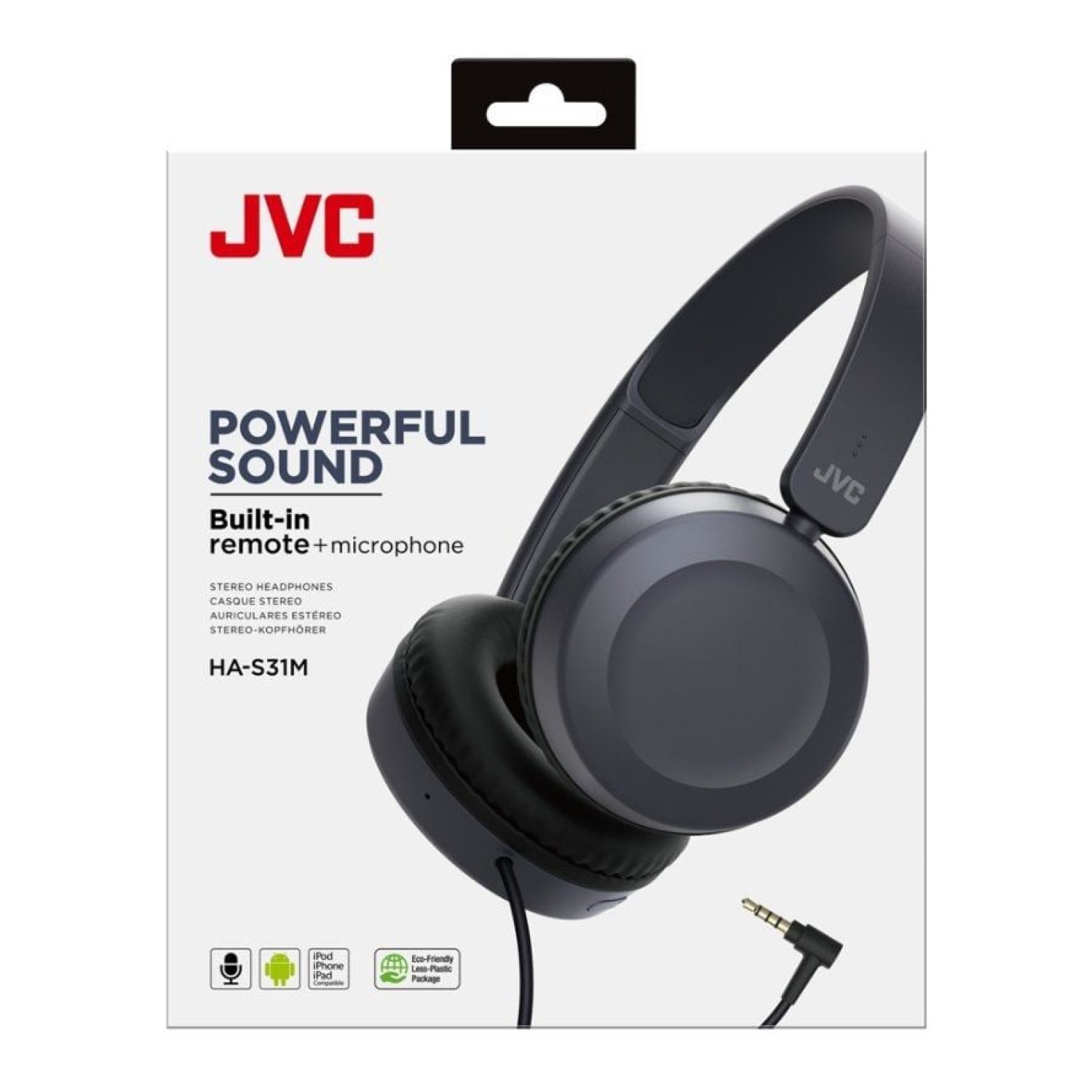 JVC HA-S31M · Auriculares con Micrófono · Jack 3.5mm · Azules