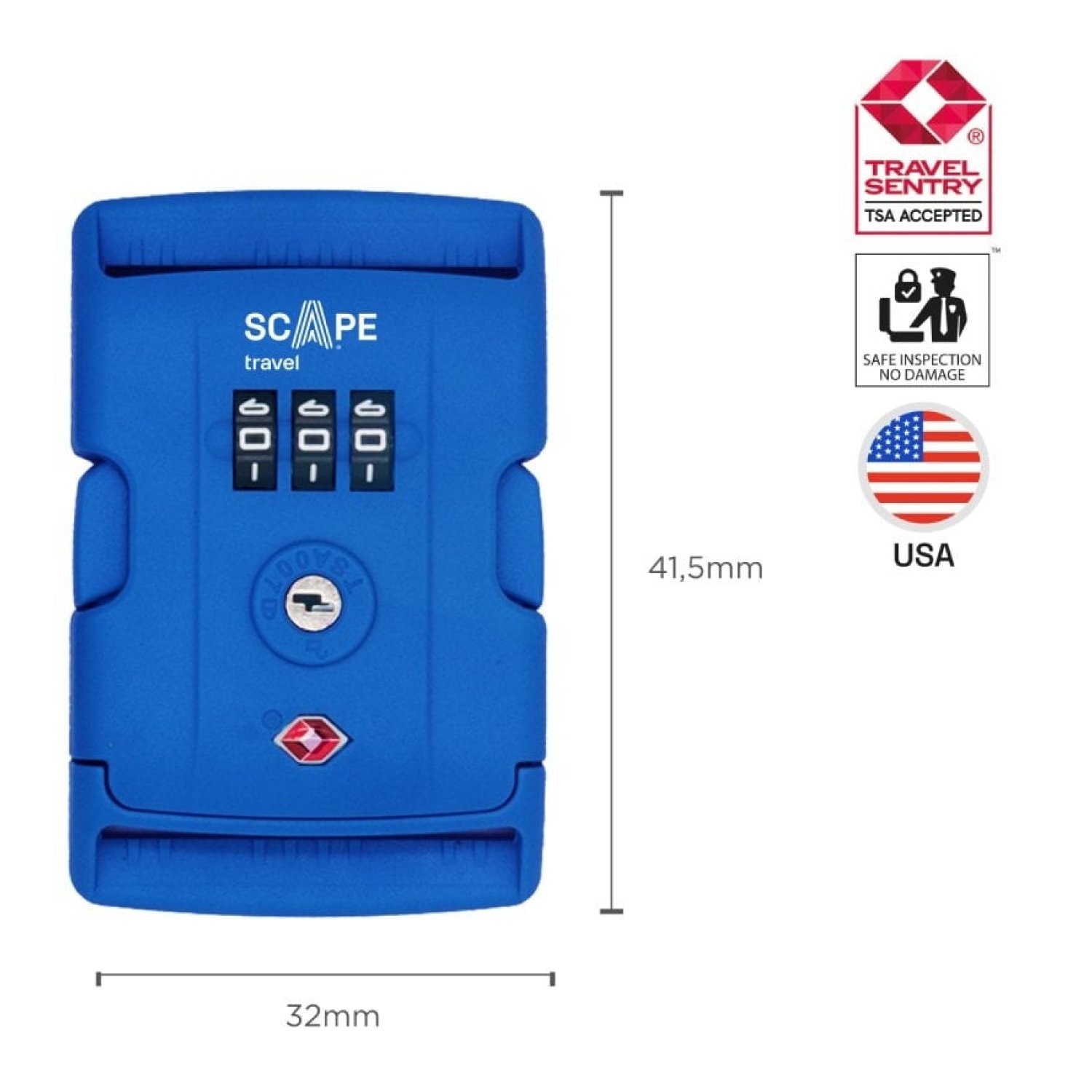 Correa para Maleta con Combinación Scape Travel E0120/ Azul