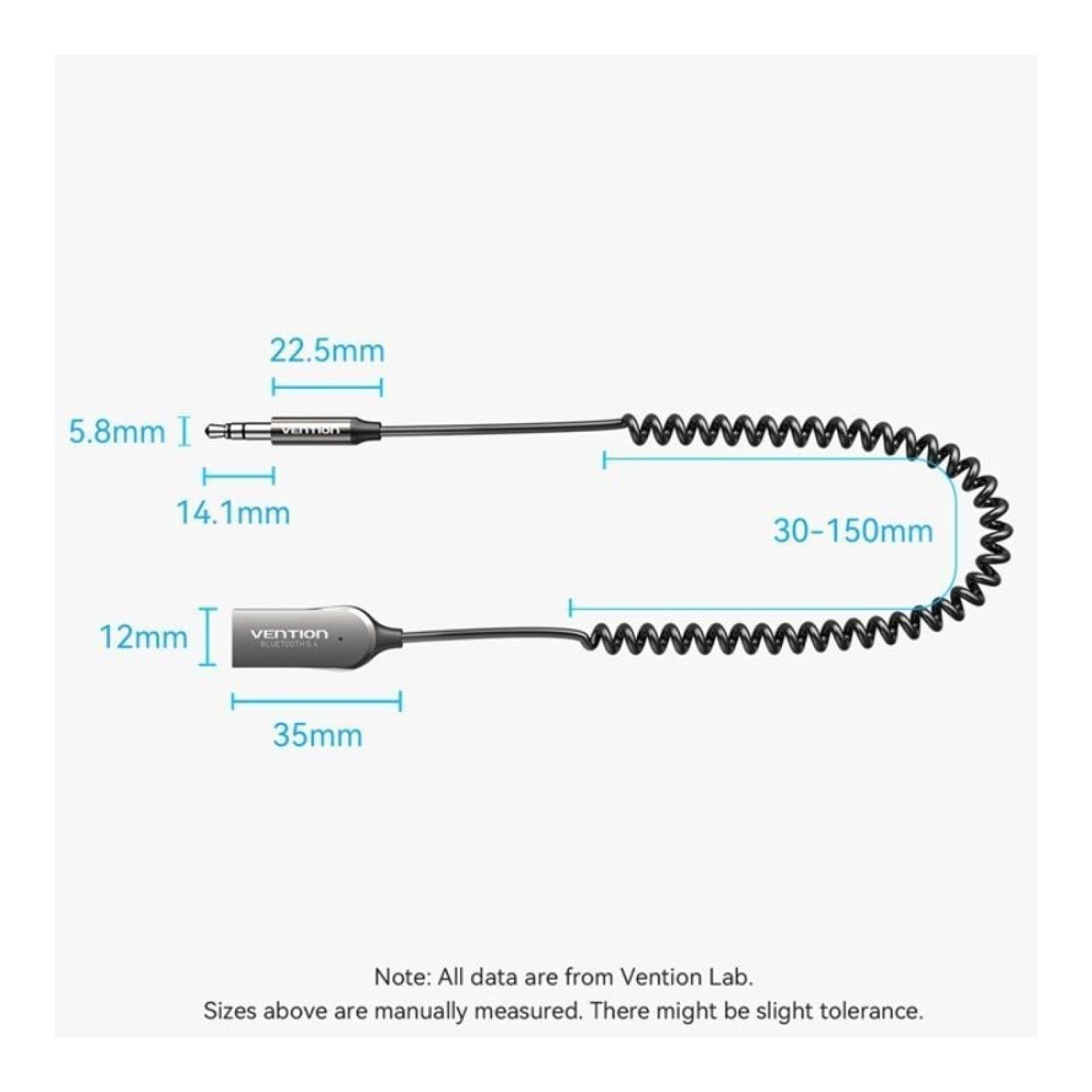 Vention · Receptor FM/MP3/Bluetooth · Coche · Entrada Aux · Manos Libres