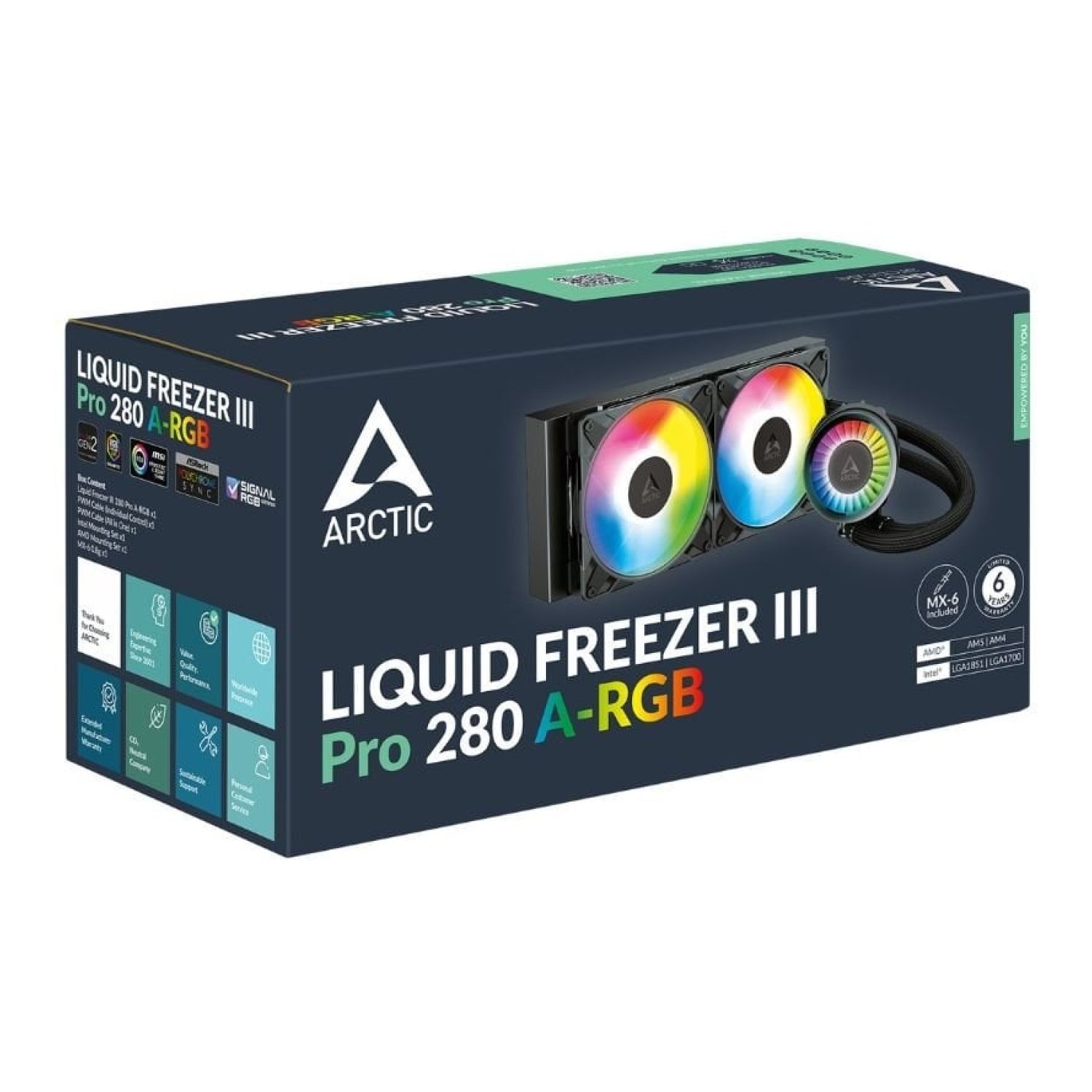 Sistema de Refrigeración Líquida Arctic Liquid Freezer III Pro 280 A-RGB/ Negro