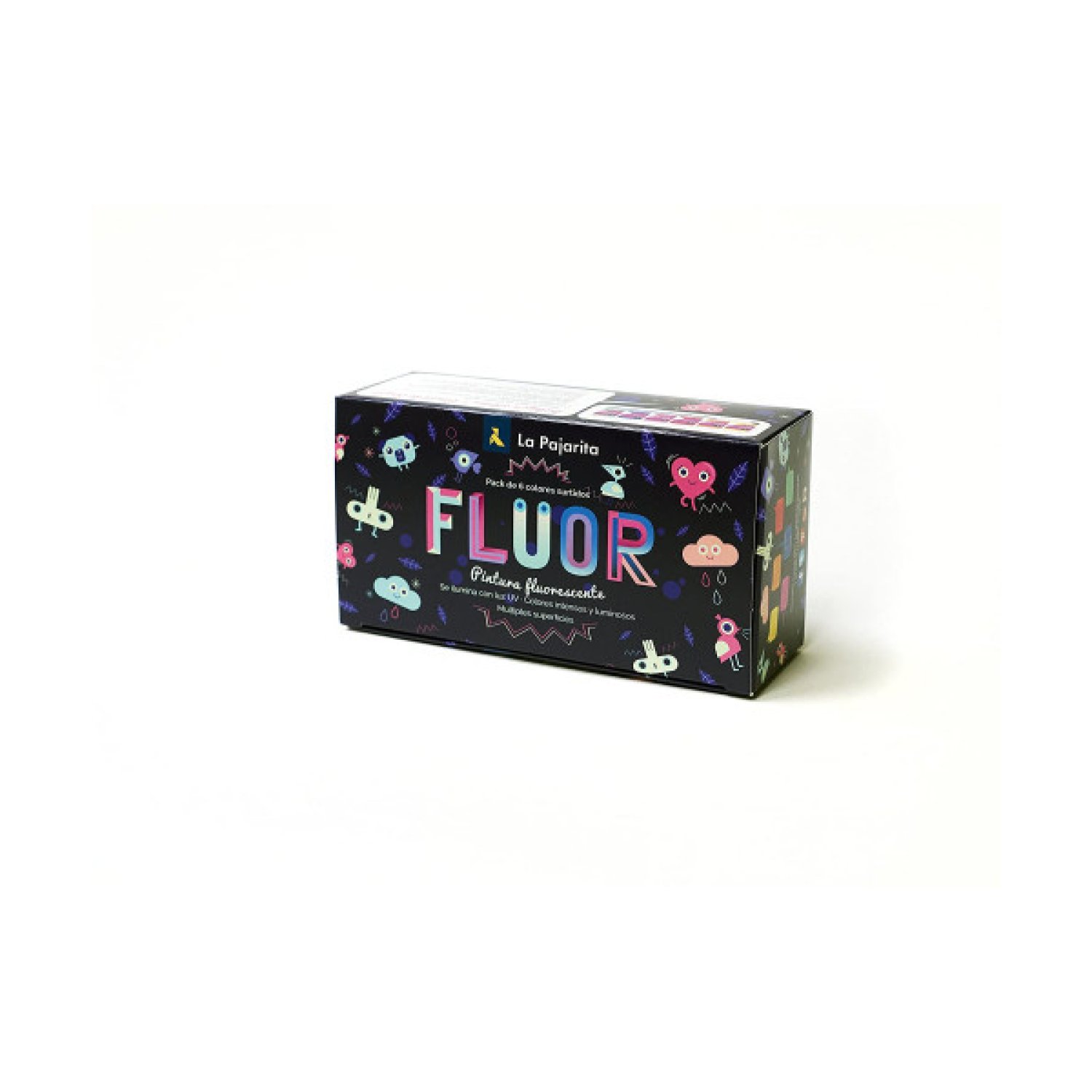La Pajarita · Kit Pintura Fluorescente · 6 Colores Surtidos