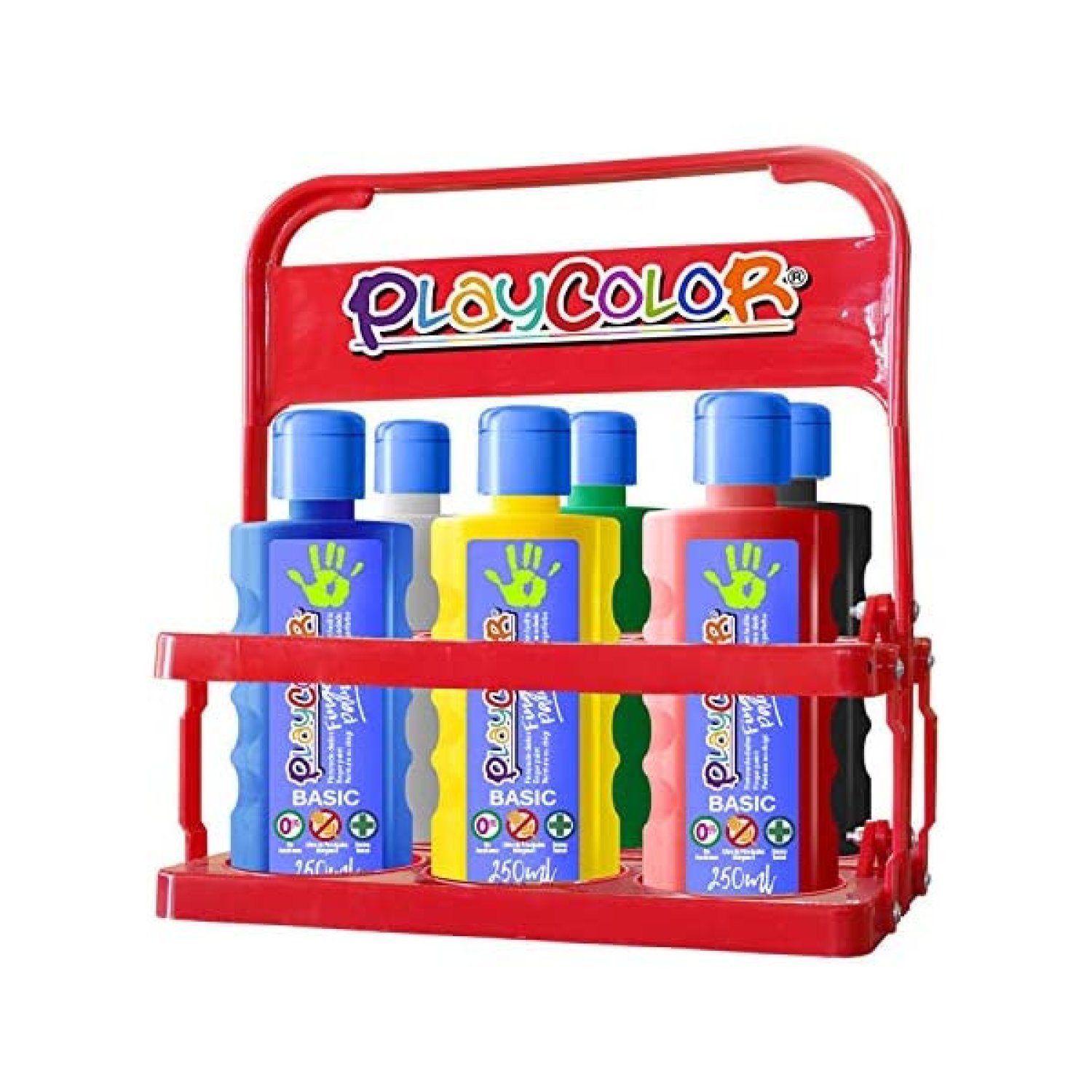 Playcolor Finger Paint · Pintura de Dedos · 40ml · 6 Colores Surtidos
