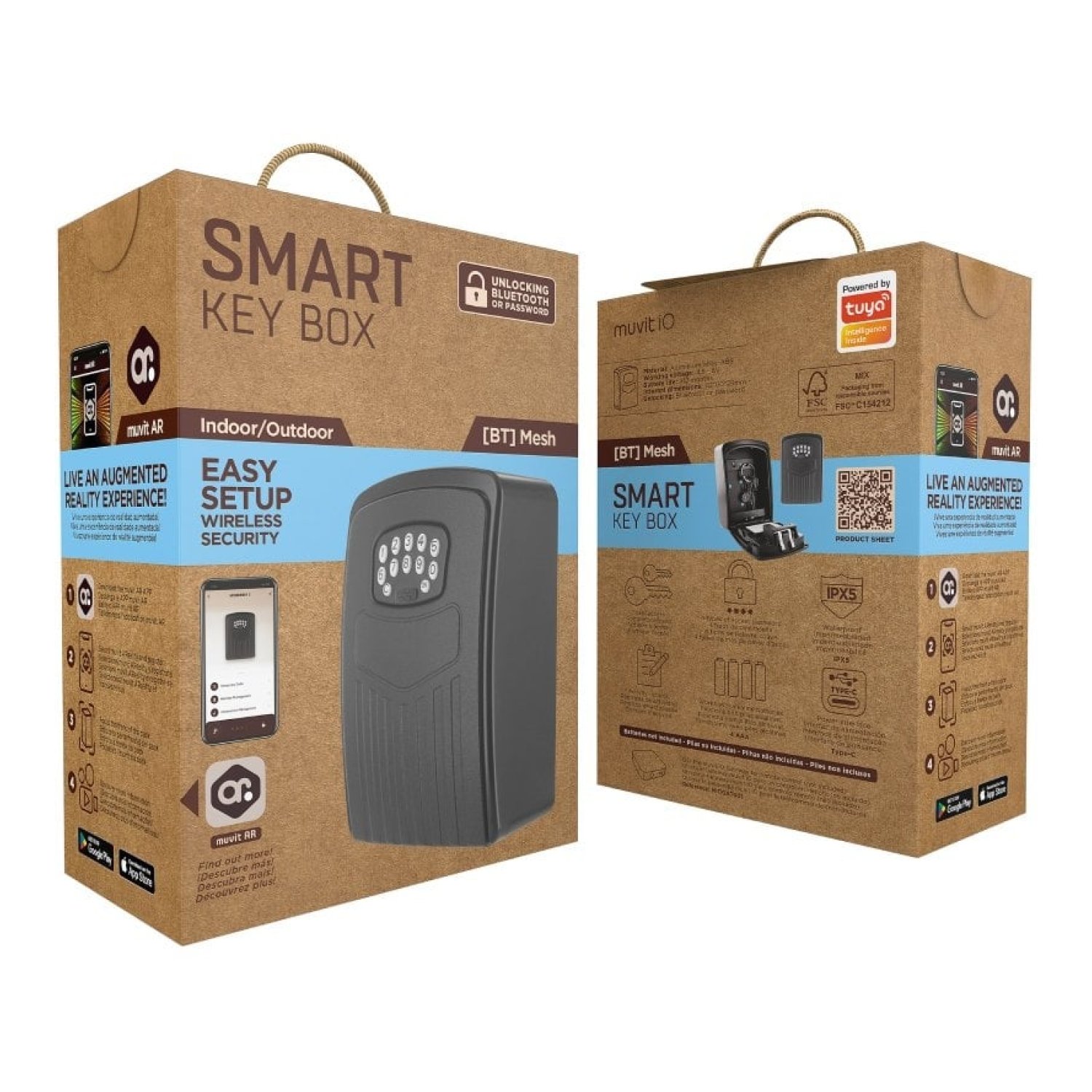 Caja de llaves inalámbrica Muvit IO MIOSKB001 para Interior/Exterior