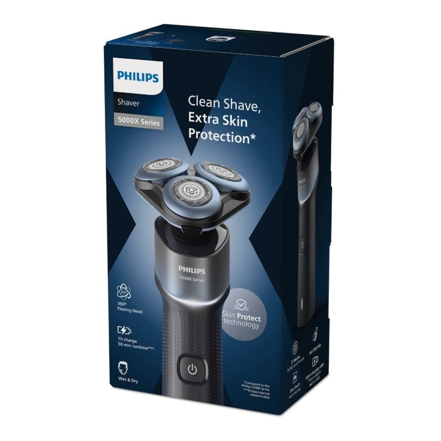 Philips Shaver Series 5000X · Afeitadora Eléctrica · Batería de Larga Duración