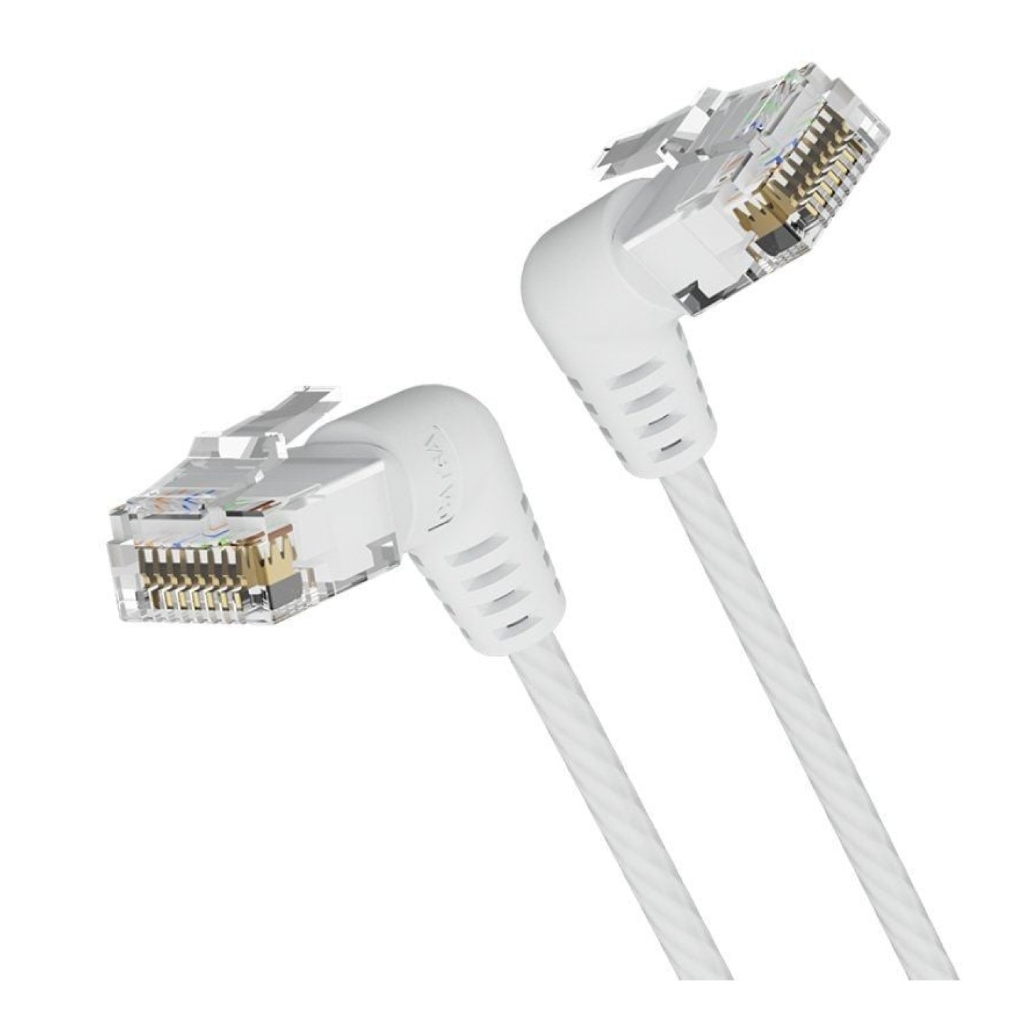 Vention Cable RJ45 UTP Cat.6A · 50cm · Cabeza Rotatoria 360º · Blanco