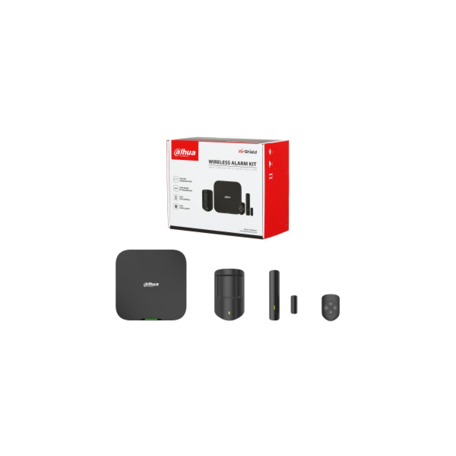 (DHI-ART-ARC3800H-03-CAM-FW2(868)-B-V3) DAHUA ALARMAS KIT DE ALARMA 4G, INCLUYE PANEL DE CONTROL DE 150 DISPOSITIVOS VIA RADIO, PIRCAM, PULSADOR, DETECTOR PIR,CONTACTO MAGNETICO - COLOR NEGRO