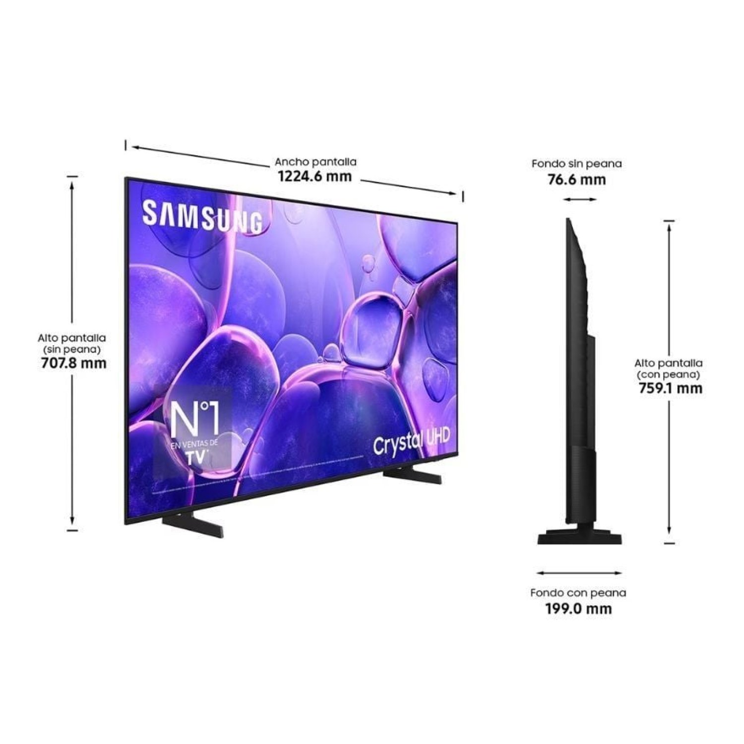 Televisor Samsung LED Crystal UHD TU50U8005FU 55"/ Ultra HD 4K/ Smart TV/ WiFi