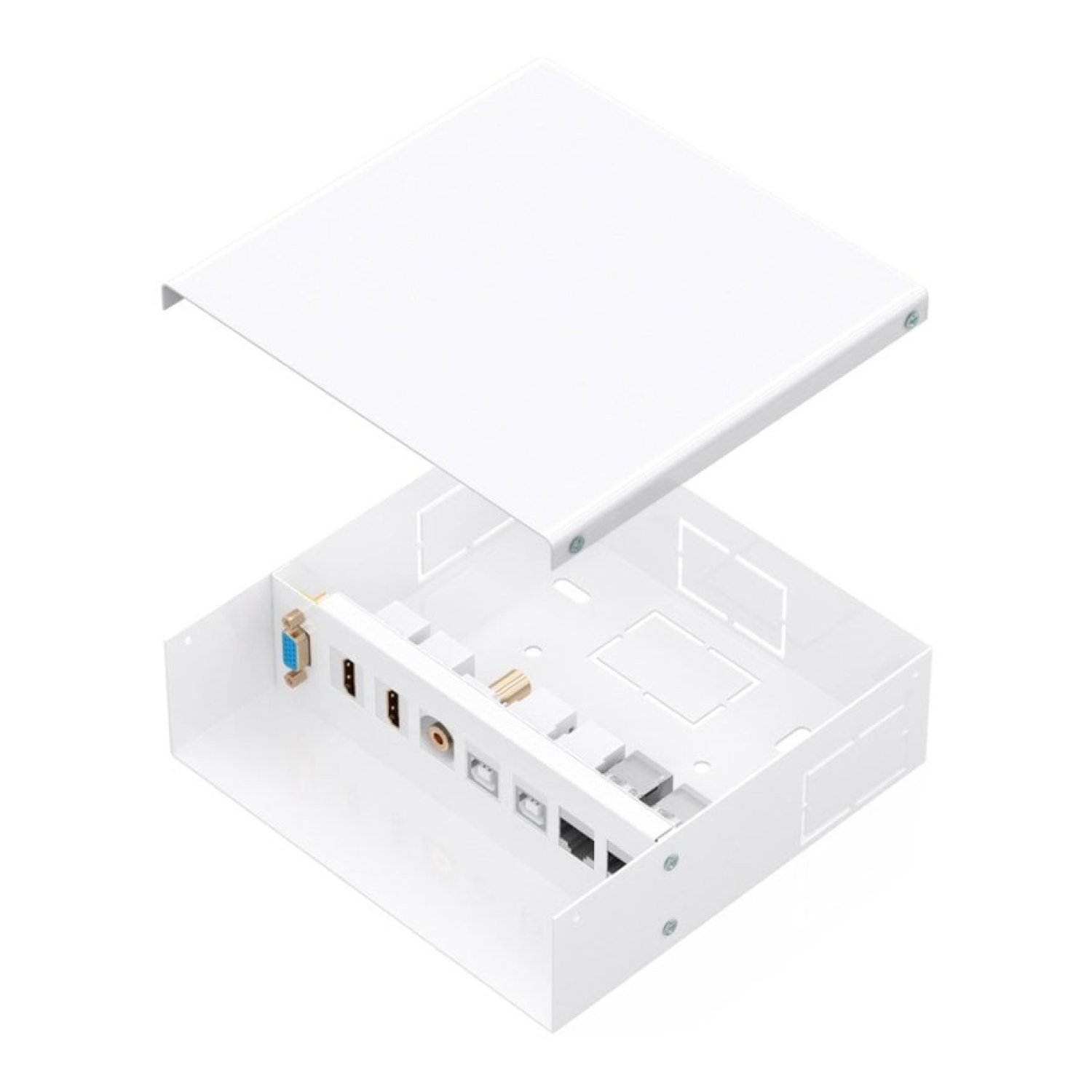 Caja de Conexiones Aisens A127-1031/ VGA - 2x HDMI - Jack 3.5 - 2x USB-B - 2x RJ45