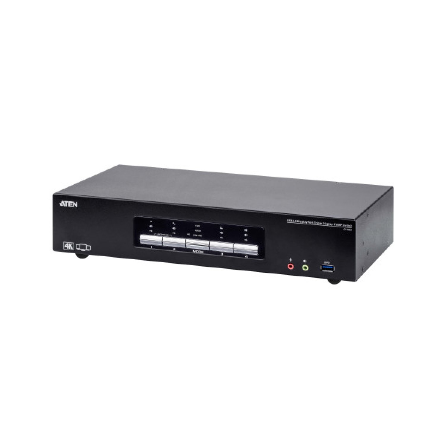 ATEN Switch KVMP · DisplayPort 4K · 3 Displays · 4 Puertos USB 3.0