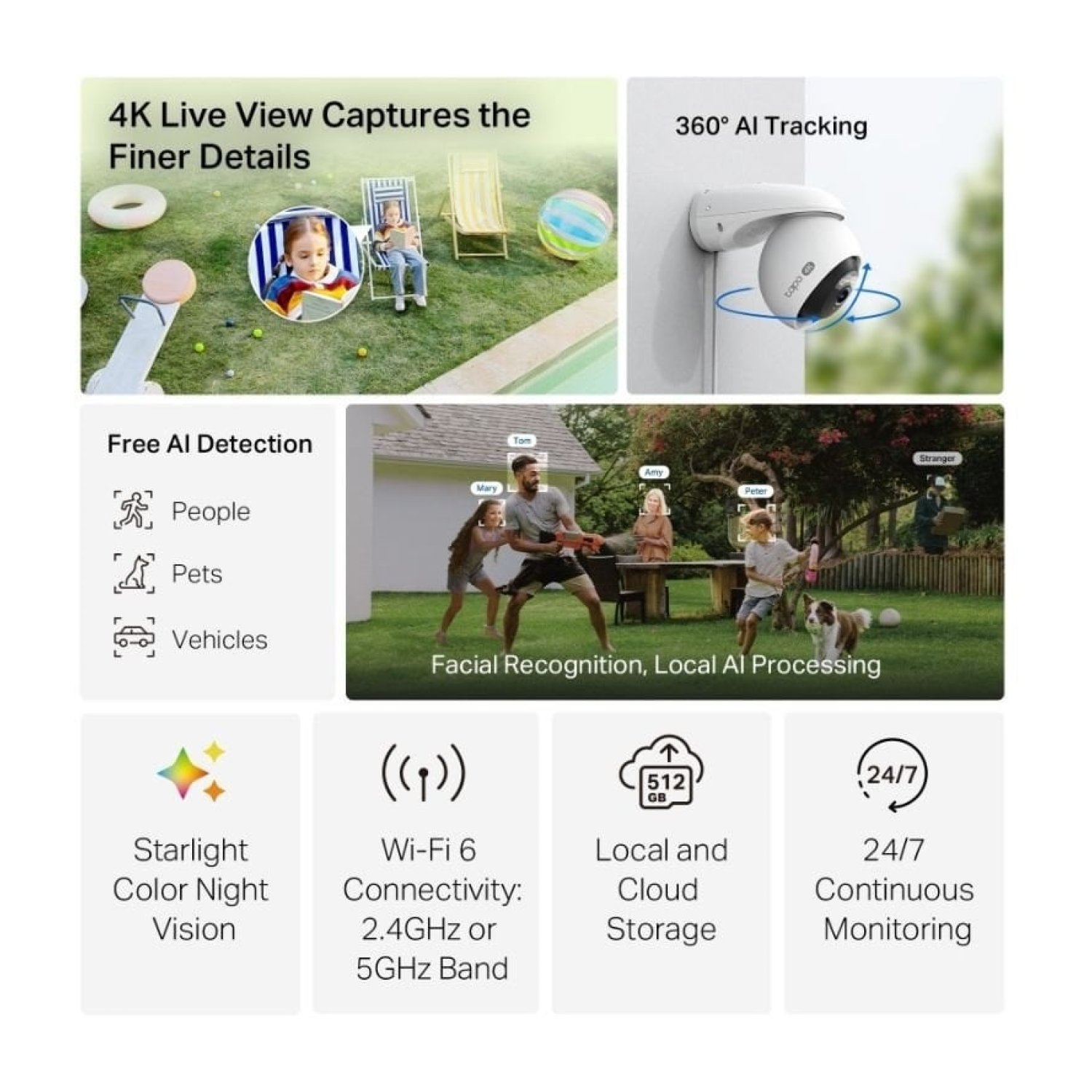 TP-Link Tapo C560WS · Cámara Videovigilancia · Visión Nocturna · Control APP