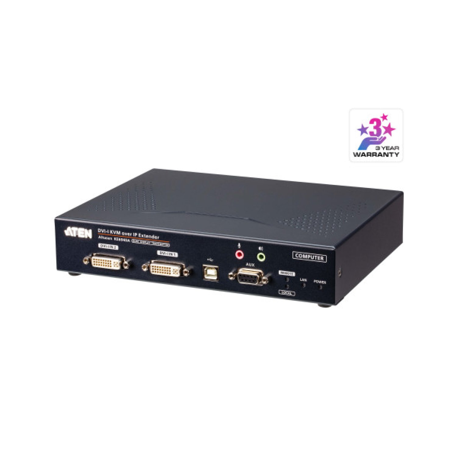 ATEN · Transmisor KVM por IP · DVI-I Dual Display · USB