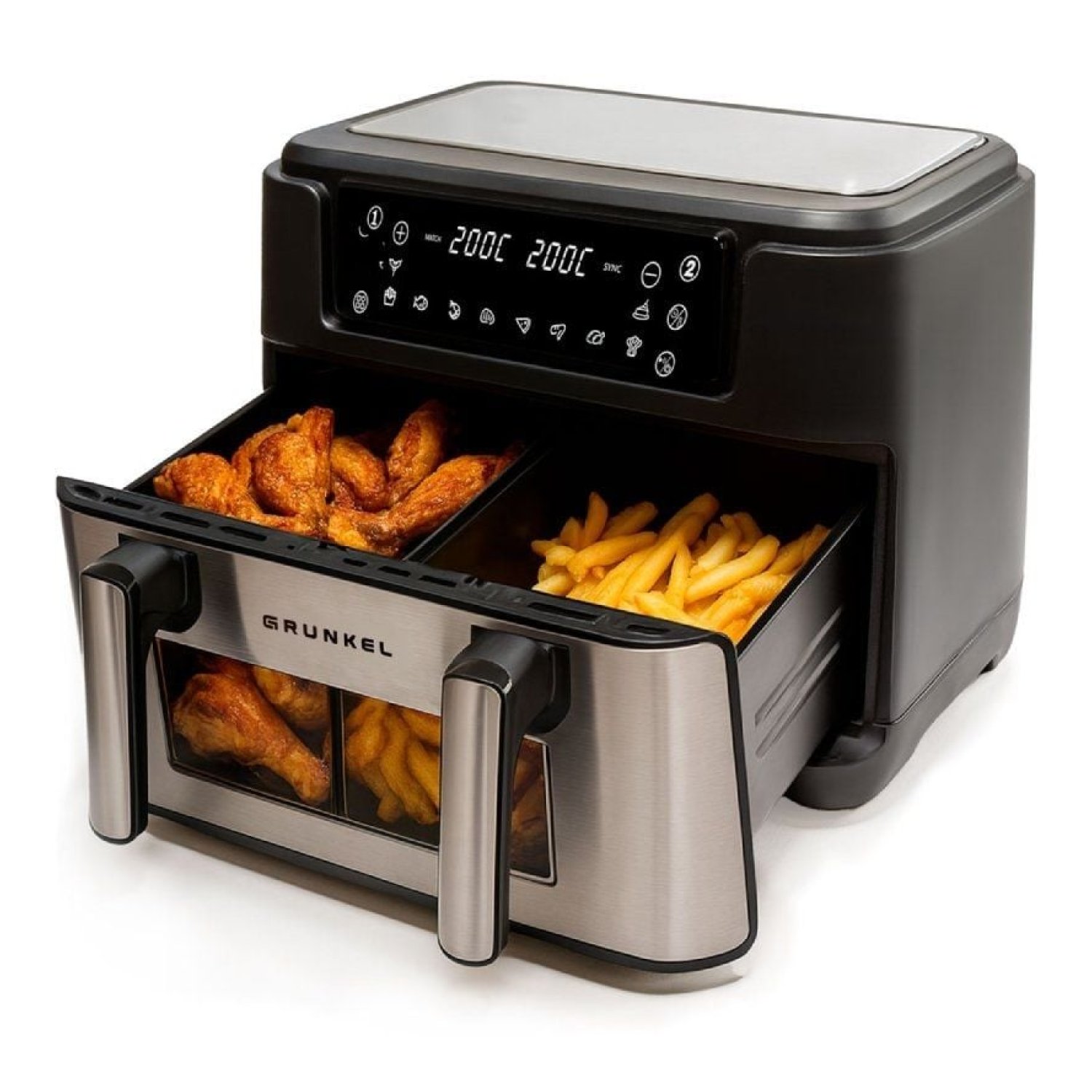Grunkel Dualflexifryer · Freidora de Aire · 10L · 2800W · Sin Aceite