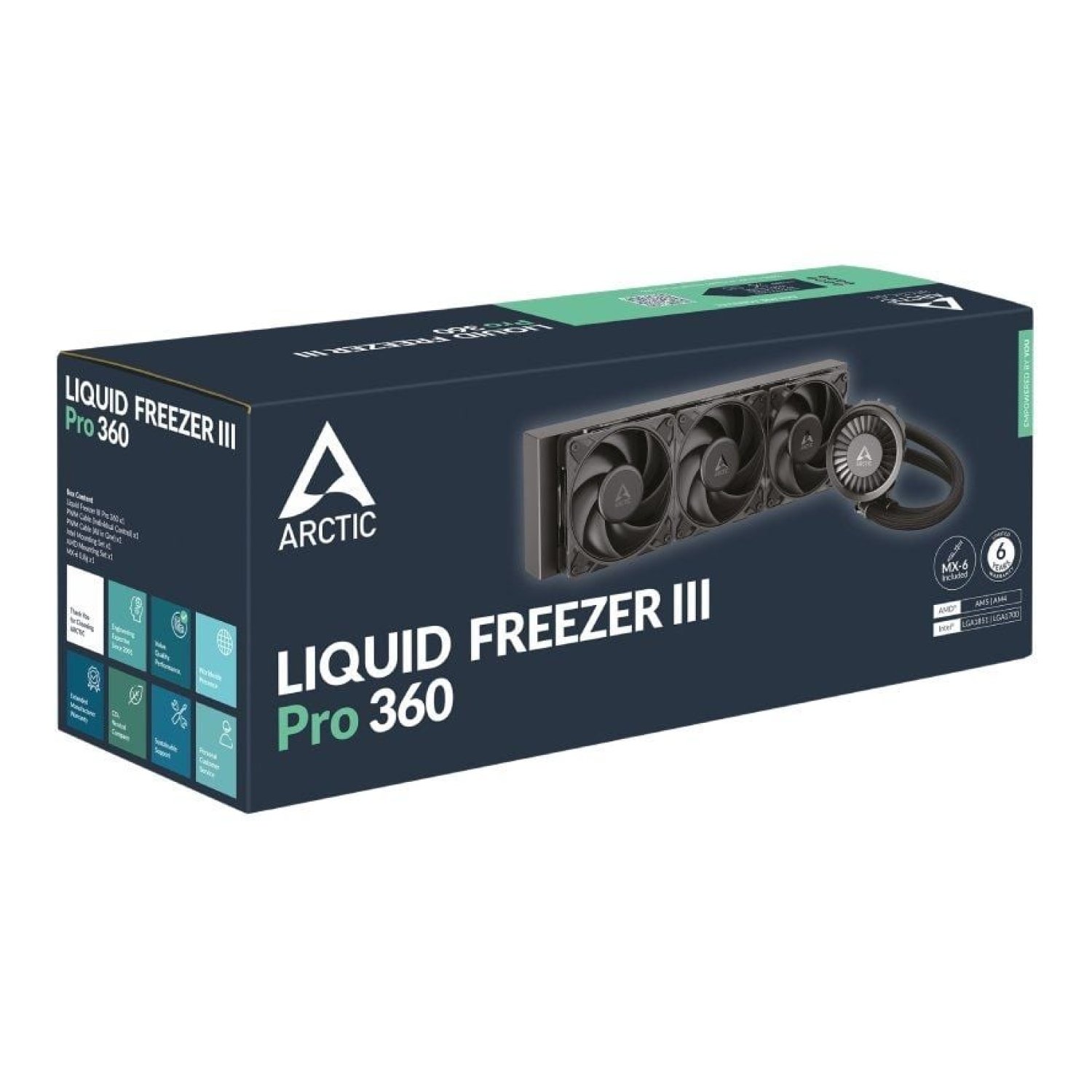 Sistema de Refrigeración Líquida Arctic Liquid Freezer III Pro 360/ Negro