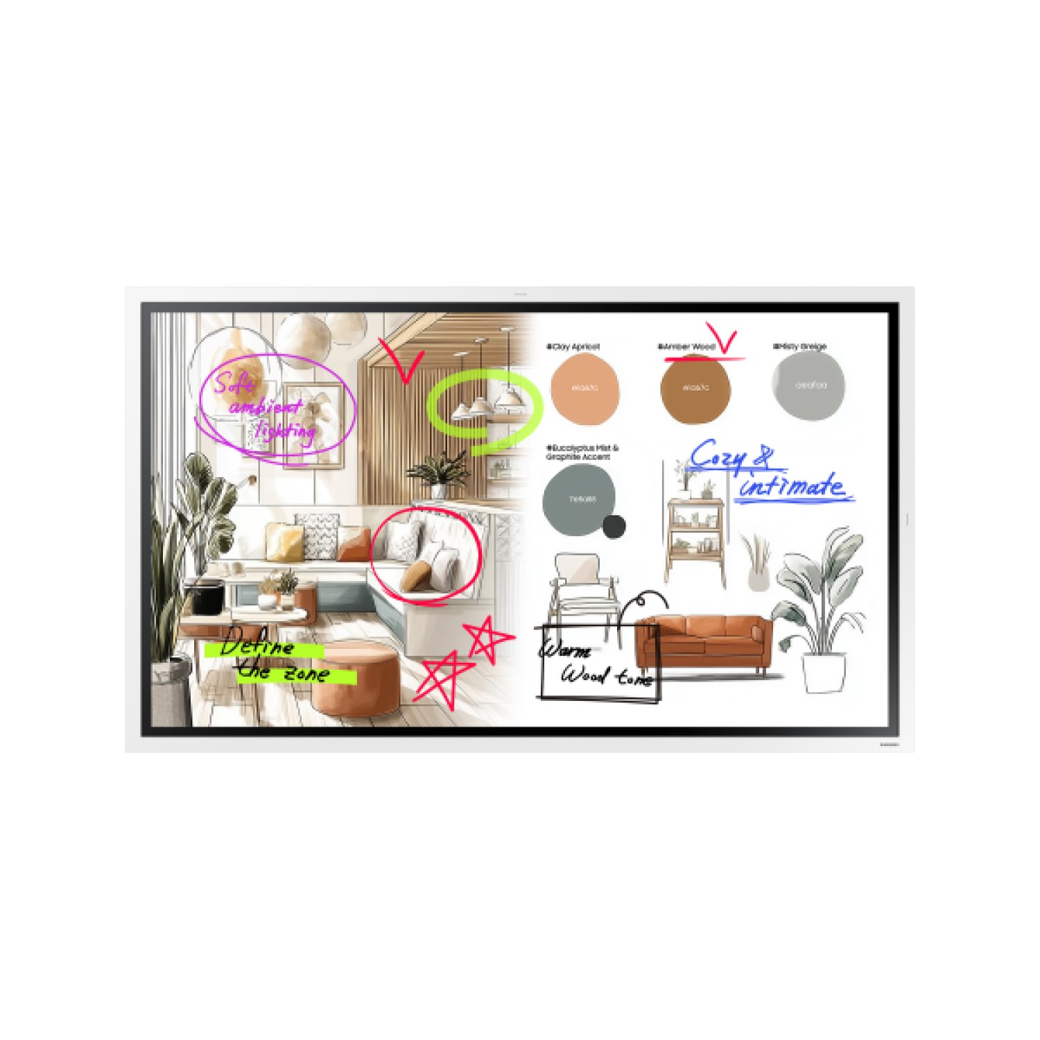 Samsung WM55FX pizarra blanca interactiva 139,7 cm (55") 3840 x 2160 Pixeles Pantalla táctil Gris, Blanco HDMI