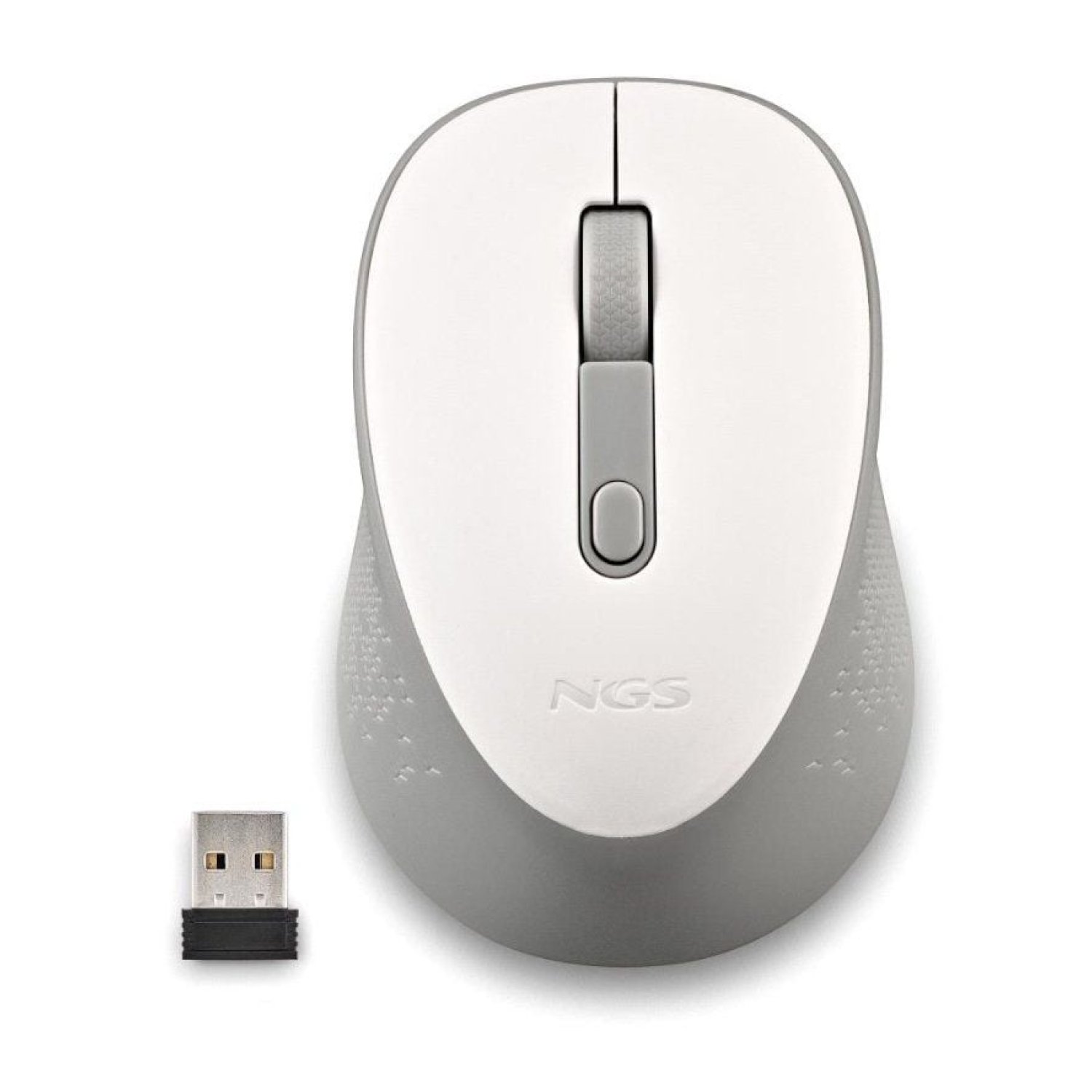 Ratón Inalámbrico NGS Dew White/ Hasta 1600 DPI/ Blanco