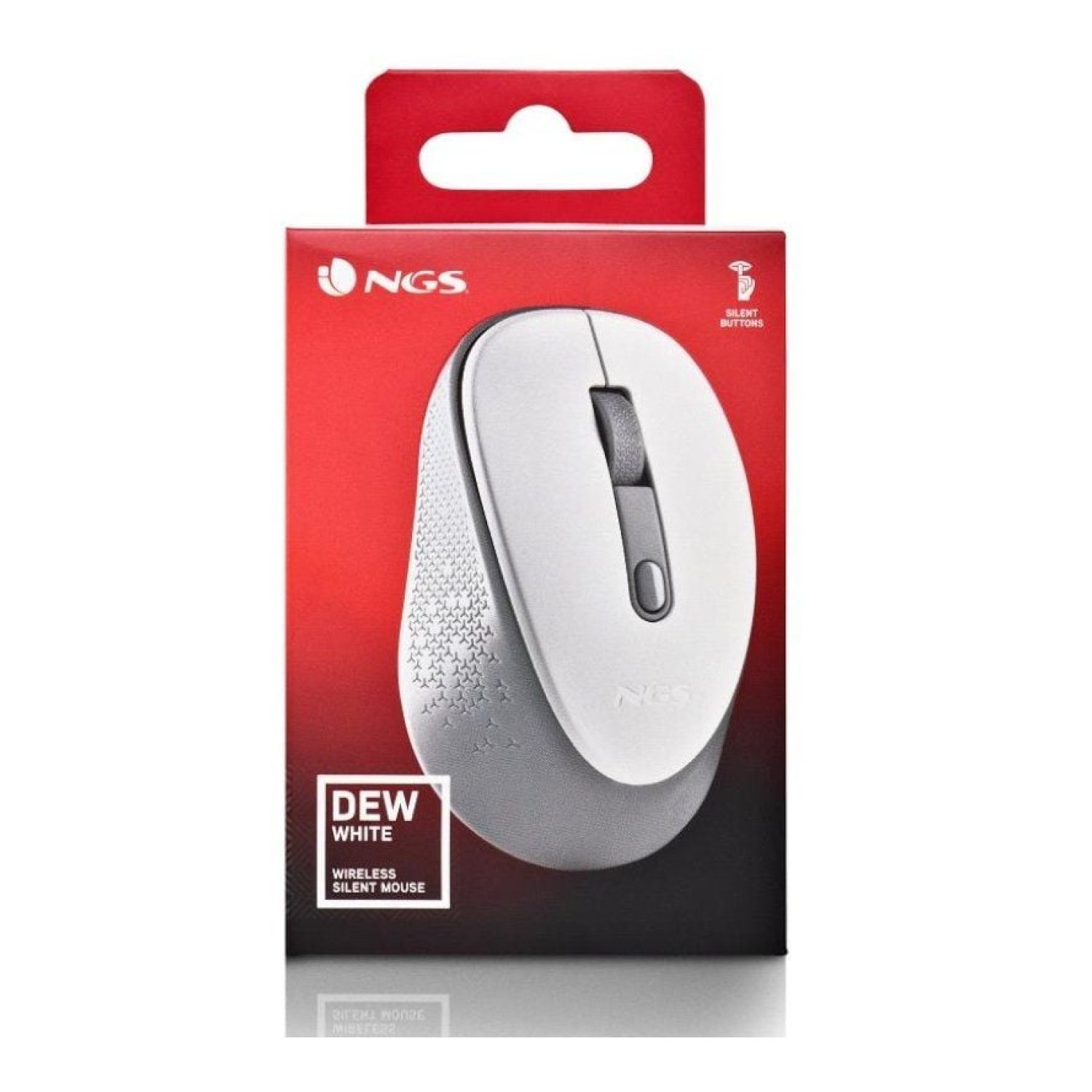 Ratón Inalámbrico NGS Dew White/ Hasta 1600 DPI/ Blanco