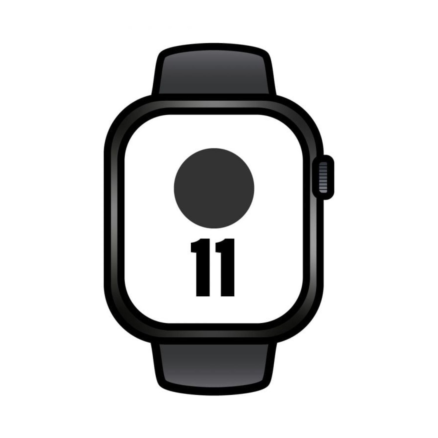 Apple Watch Series 11/ GPS/ 46mm/ Negro Azabache/ Correa Deportiva Negra (M/L)