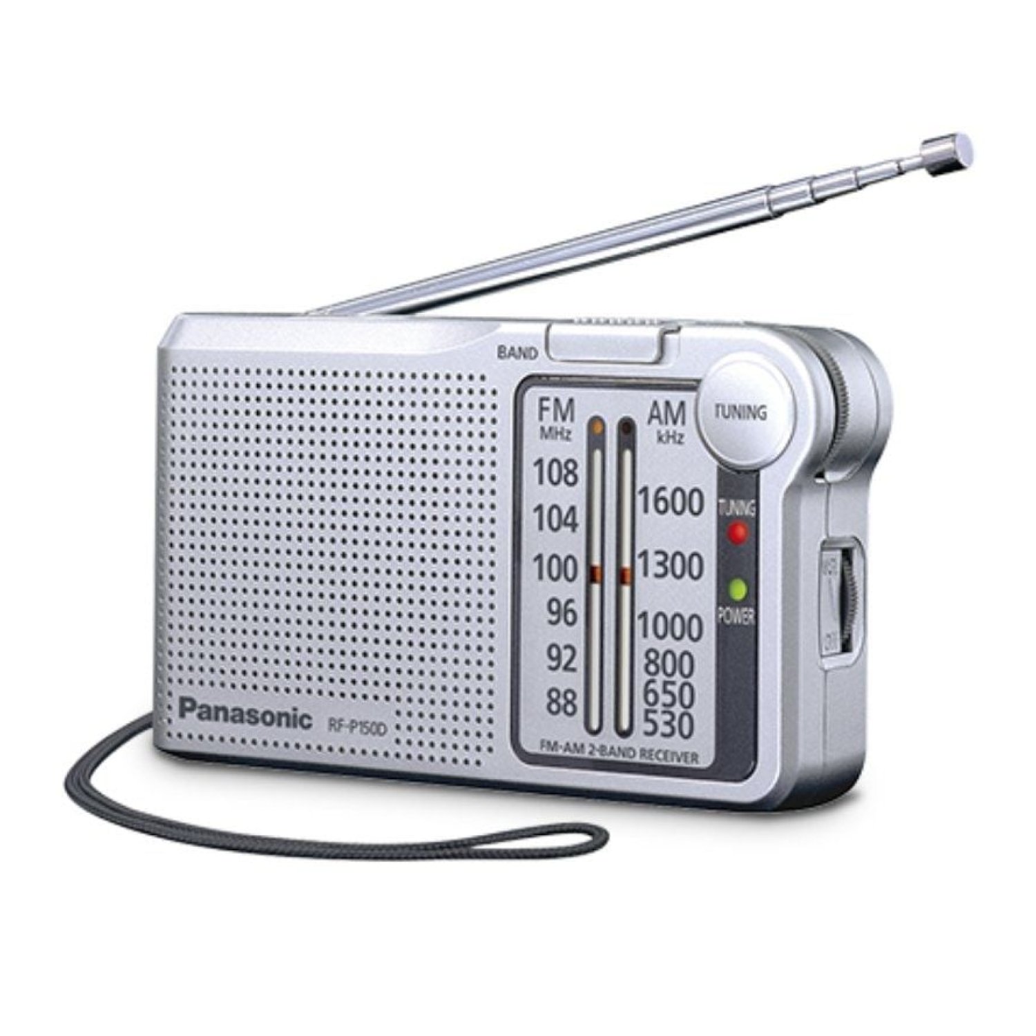 Panasonic RF-P150D · Radio Portátil · Alimentación a Pilas · Plateada