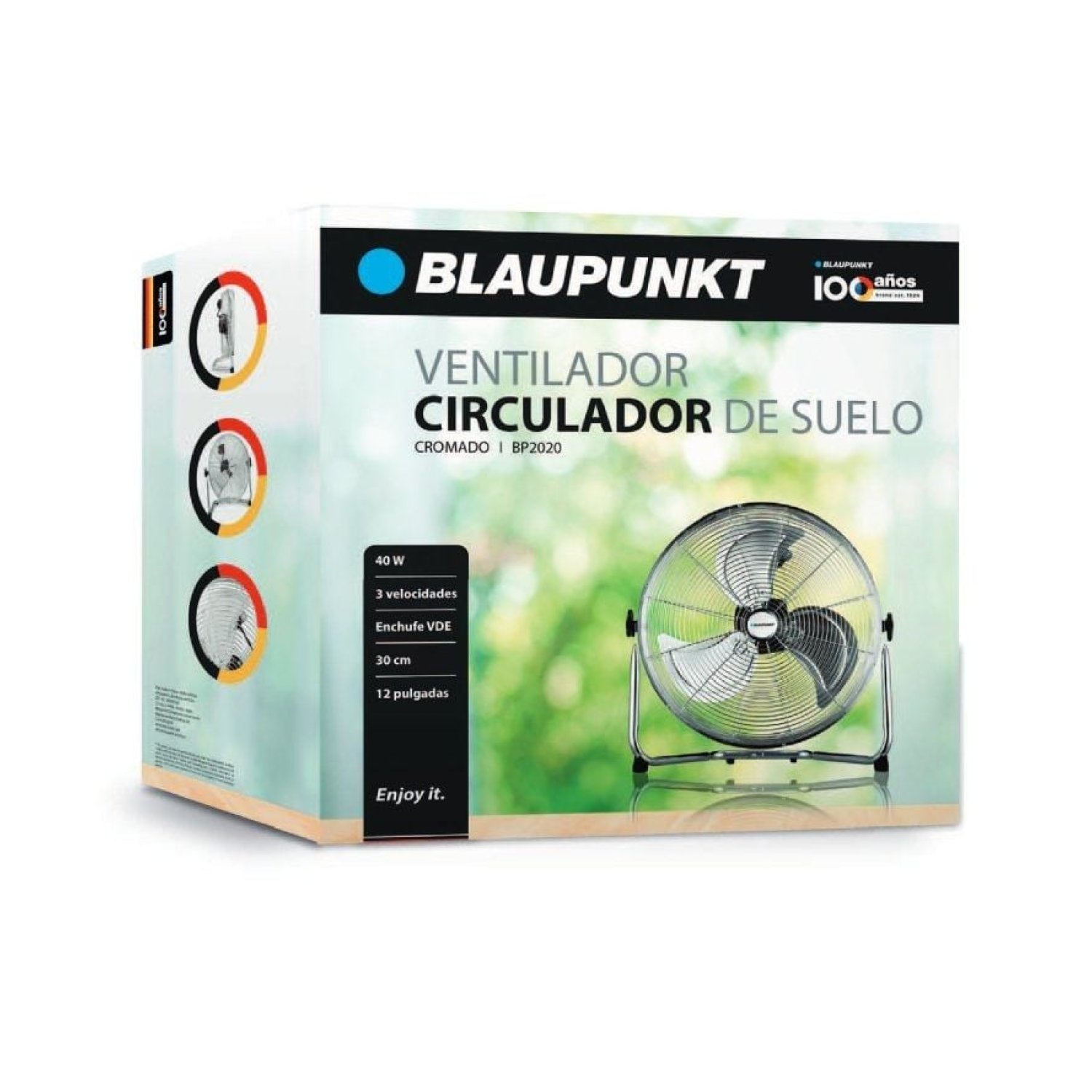 Blaupunkt Ventilador de Suelo Industrial · 40W · 30cm · 3 Velocidades
