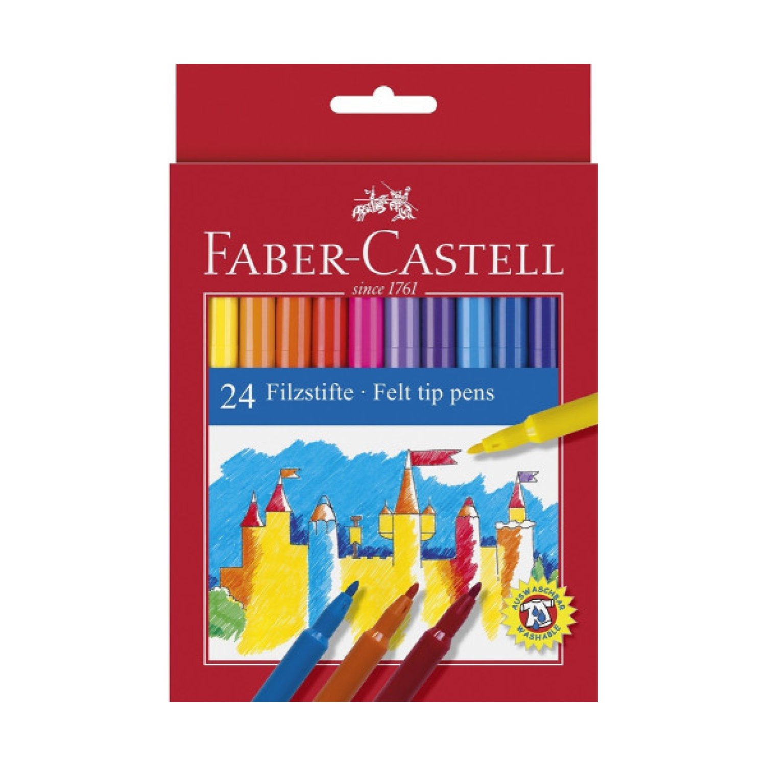 Faber-Castell · Estuche 24 Rotuladores Escolares · Colores Surtidos
