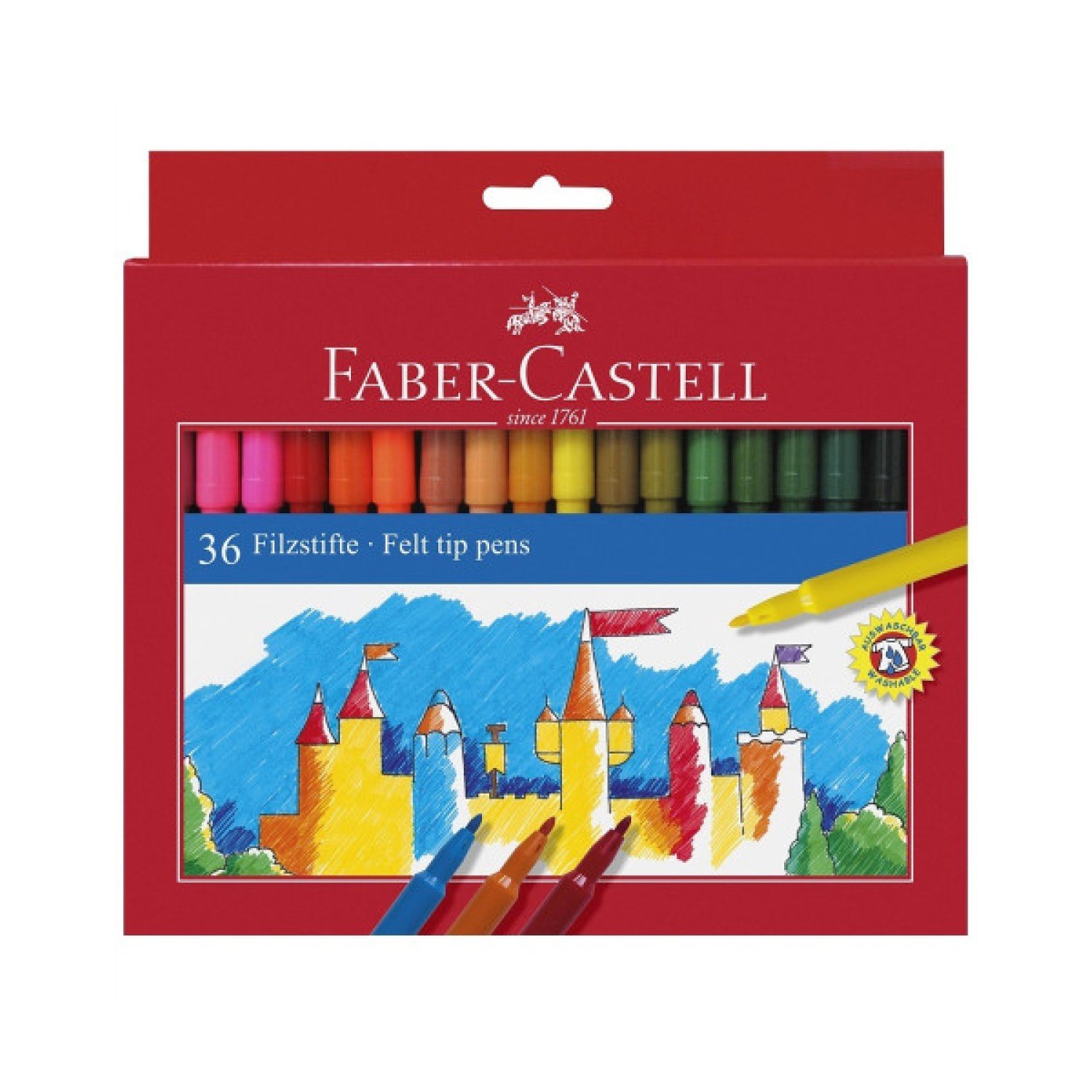 Faber-Castell · Estuche 36 Rotuladores Escolares · Colores Surtidos