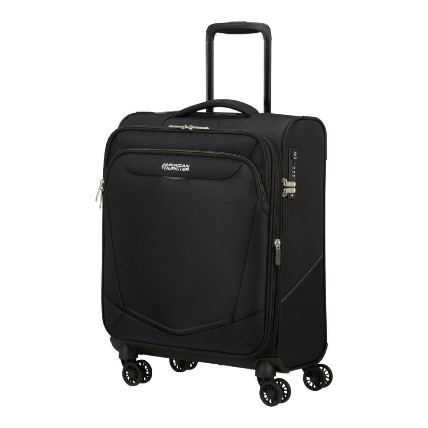 Maleta de Cabina American Tourister SummerRide Spinner 55cm/ 55x40x23cm/ 4 Ruedas/ Negra