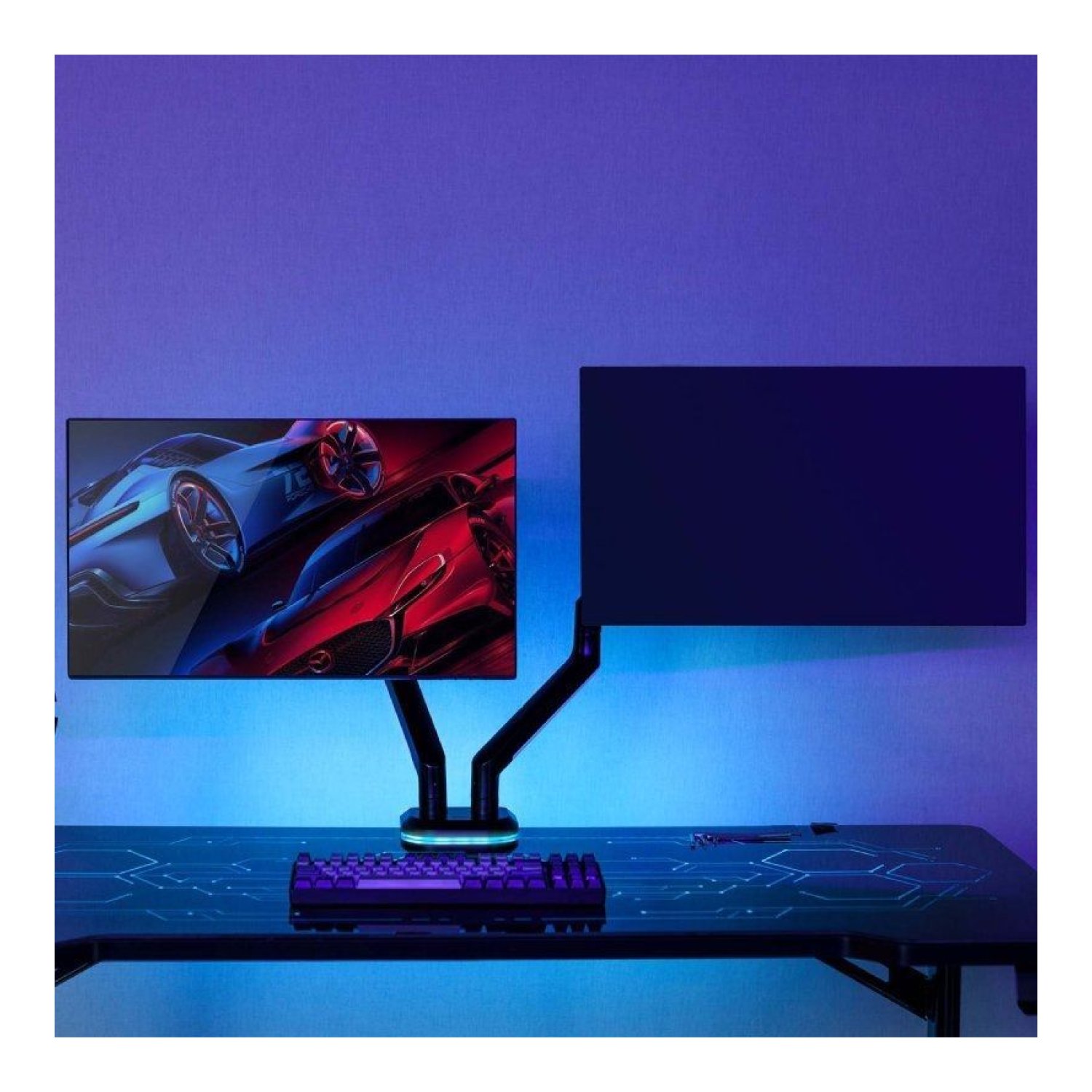 Aisens DT32TSR · Soporte Gaming Dual Monitor · Hasta 9kg · RGB