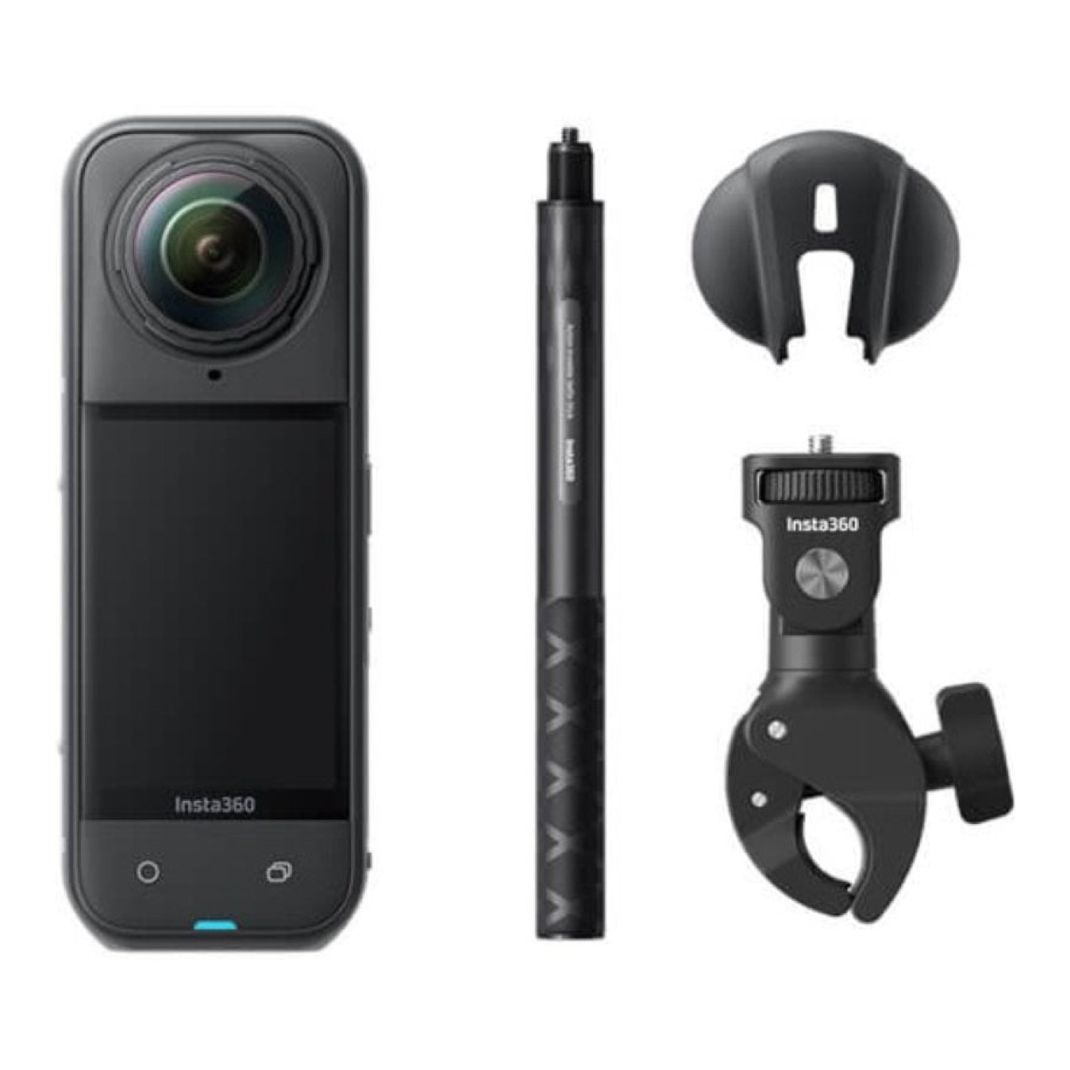 Cámara Digital Deportiva Insta360 X5 Vista múltiple motero Kit/ 8K/ Ángulo de visión 360º/ Negra
