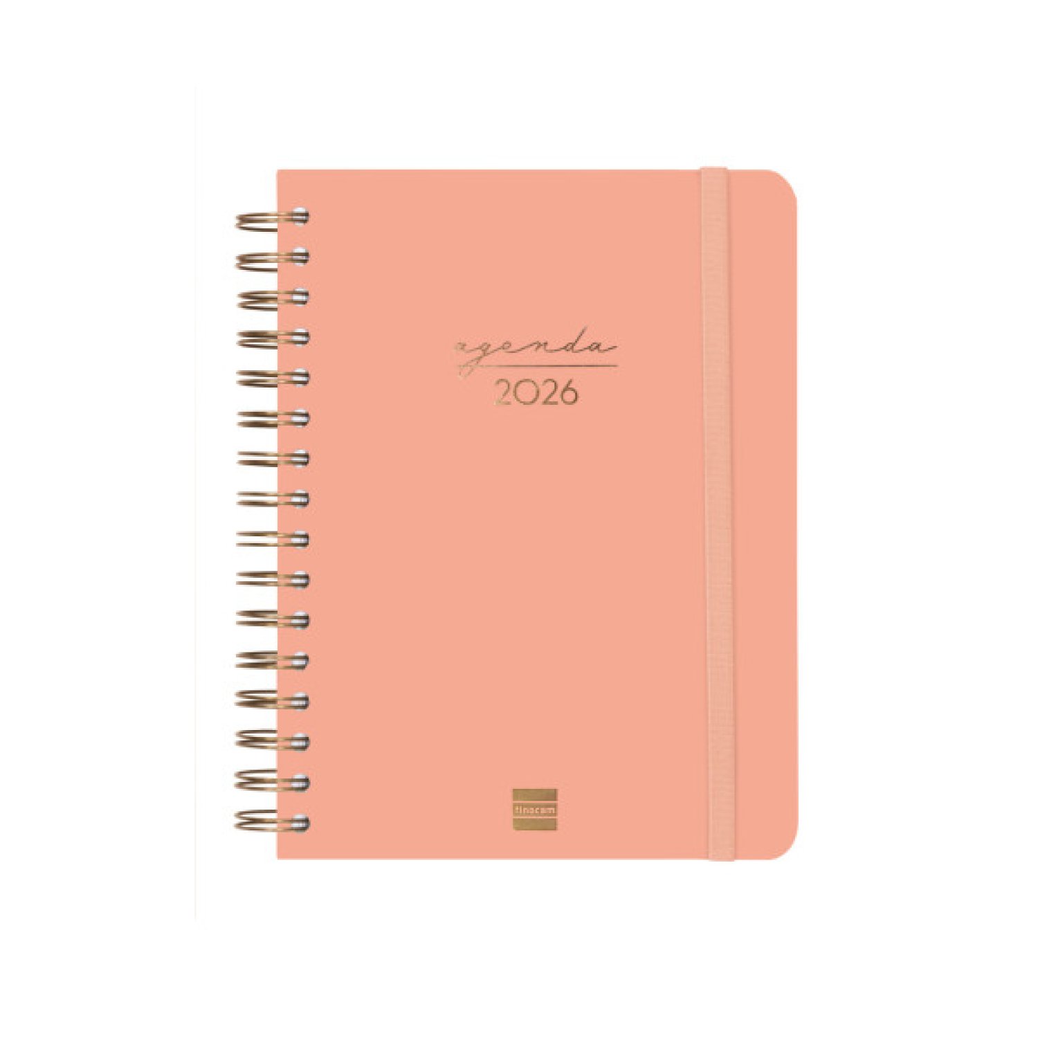 Finocam Agenda 2026 · Día Página · 155x212mm · Coral Trendy Alma