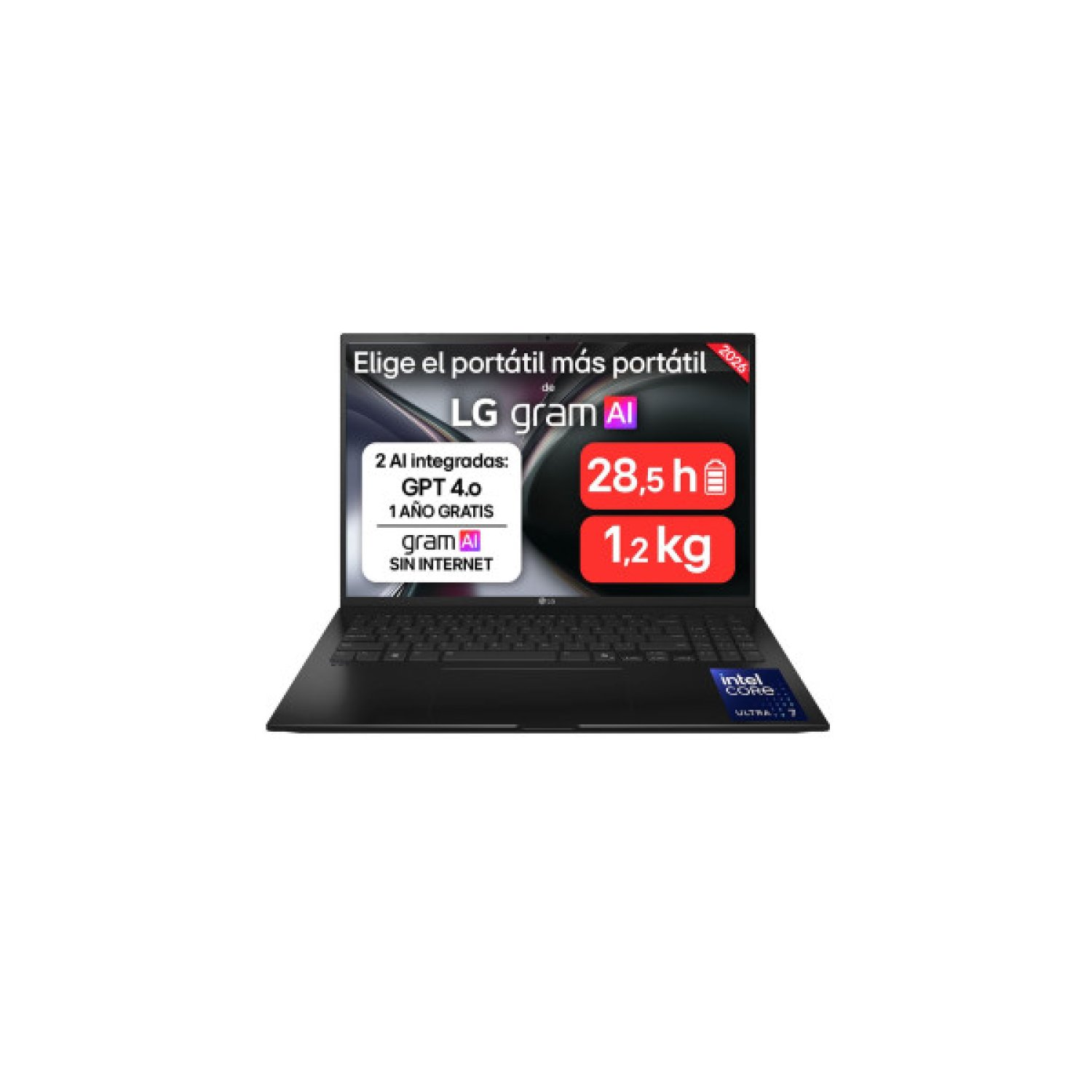 PORTATIL LG GRAM 16" 16ZD90TL, INTEL CORE ULTRA 7, 32 GB RAM, 512 GB SSD, PANEL IPS WQXGA (2560X1600)