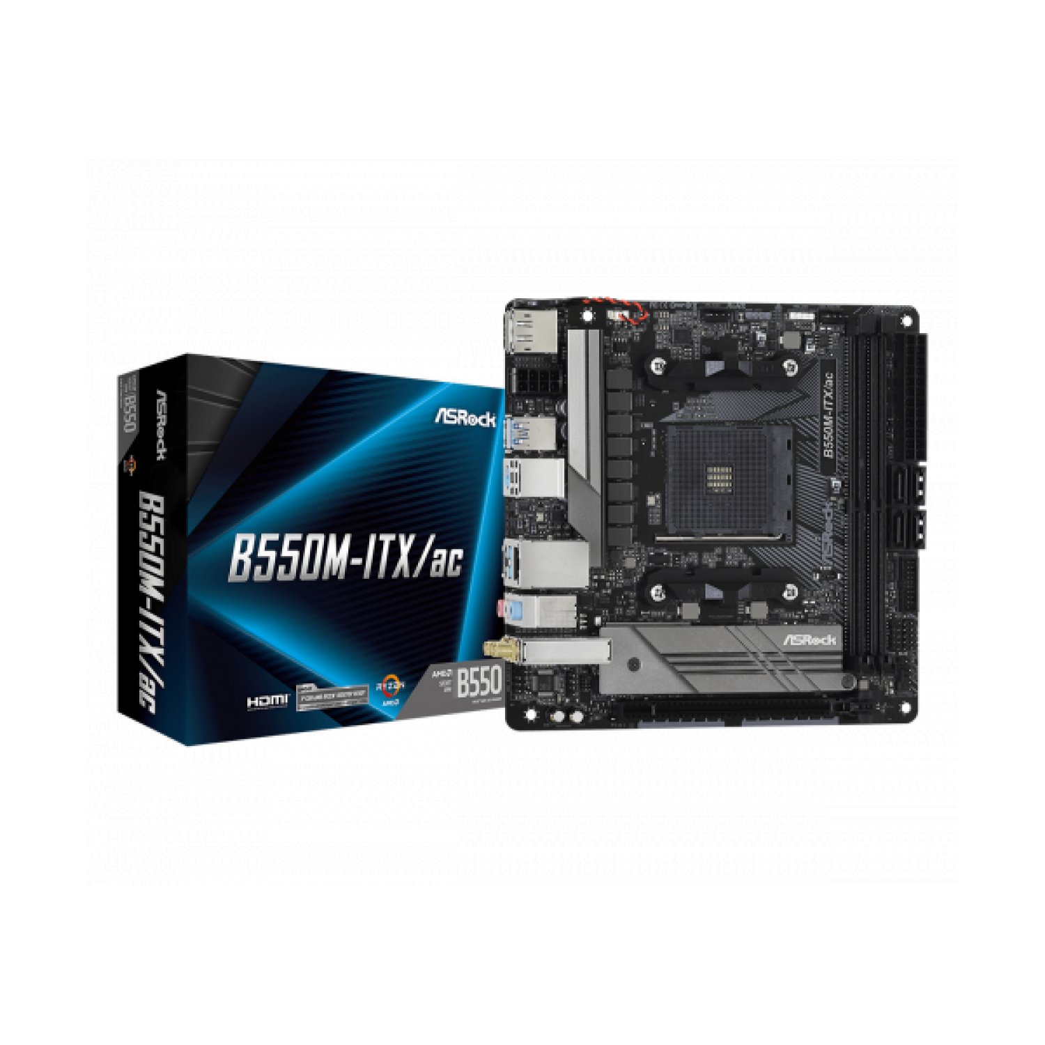 Asrock B550M-ITX/ac · Placa Base Mini ITX · Socket AM4 · WiFi