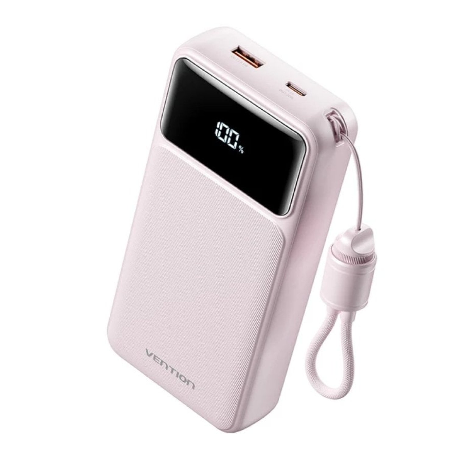 Powerbank 20000mAh Vention XGYP0-40-TY/ 22.5W/ Rosa/ Incluye Cable USB Tipo-C