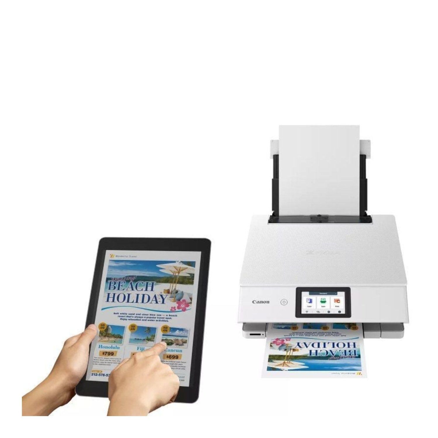 Multifunción Fotográfica Canon PIXMA TS8751 WiFi/ Dúplex/ Blanca