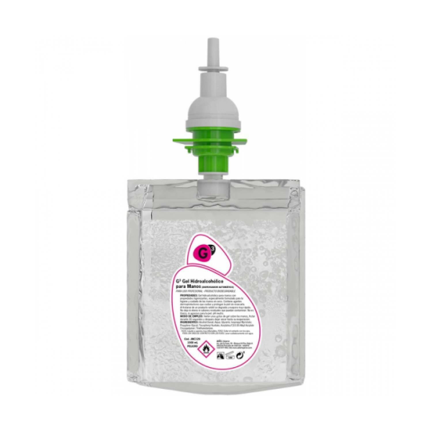 G3 · Gel Desinfectante Hidroalcohólico · Pack 6 x 1L · Recambios