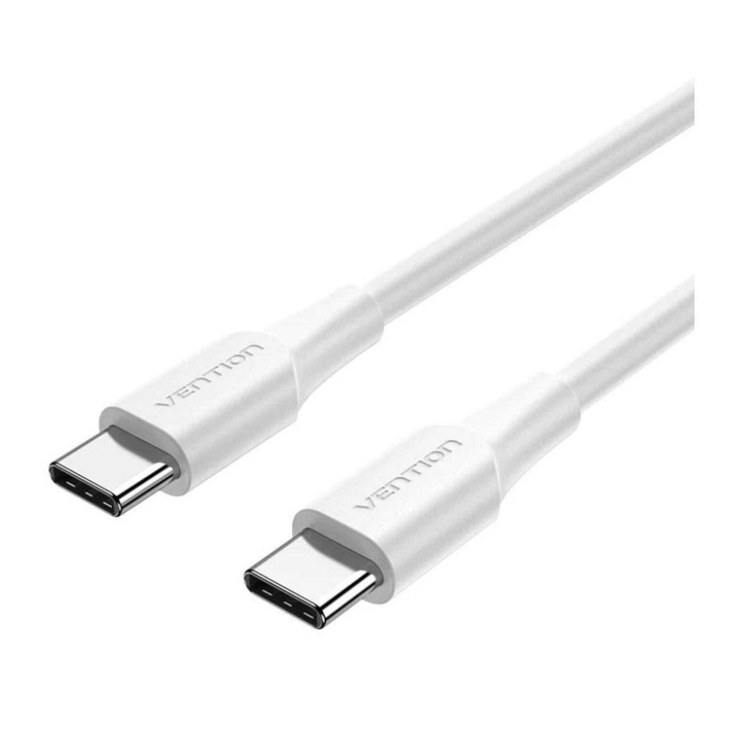 Cable USB 2.0 Tipo-C 3A Vention TAXWD/ USB Tipo-C Macho - USB Tipo-C Macho/ Hasta 60W/ 480Mbps/ 50cm/ Blanco