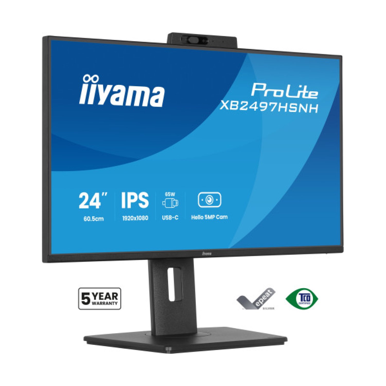 MONITOR IIYAMA XB2497HSN-B1, 23,8", PROLITE, PANEL IPS, PUERTO USB-C, RJ45 (LAN), SOPORTE ERGONOMICO