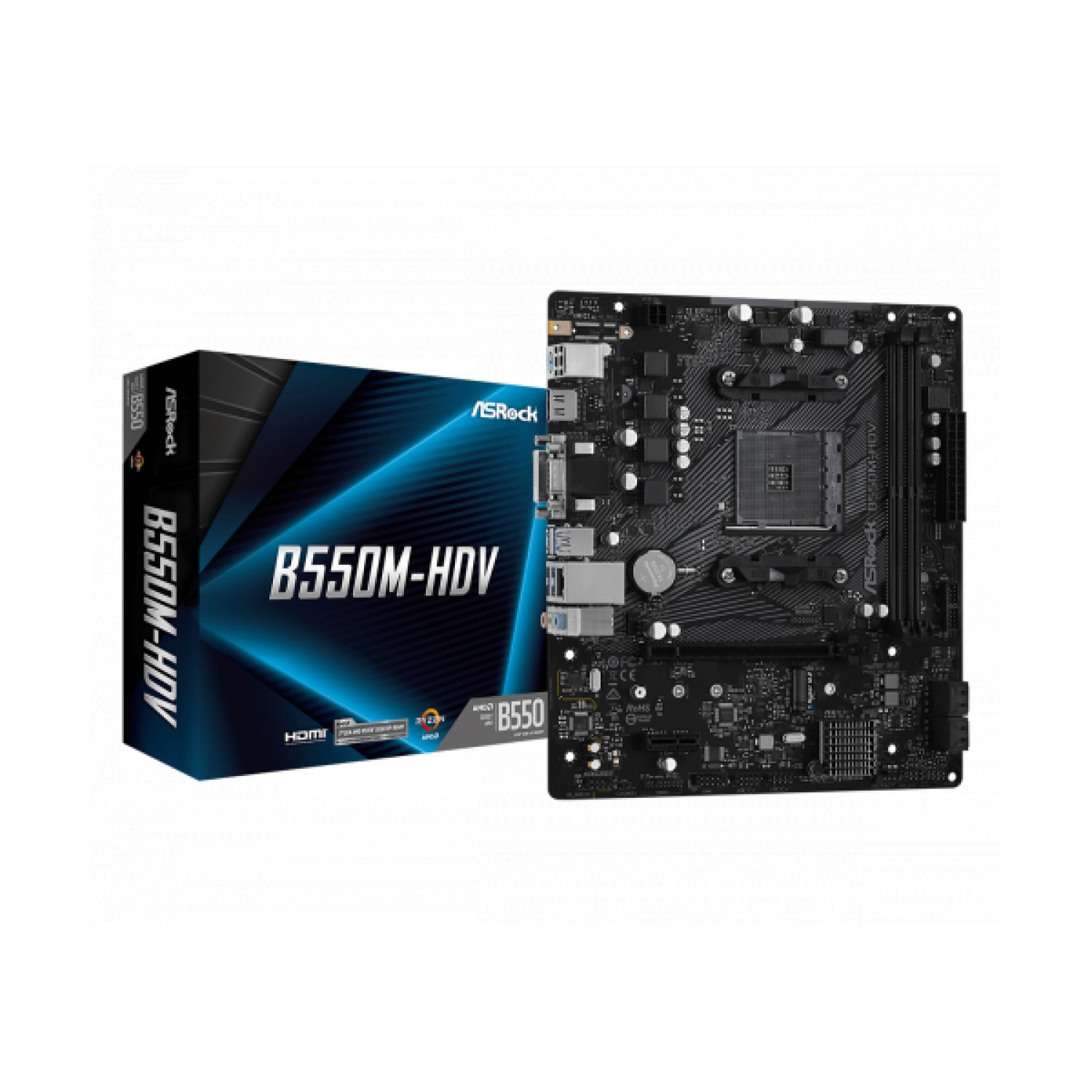 ASRock B550M-HDV · Placa Base AMD B550 · Socket AM4 · Micro ATX