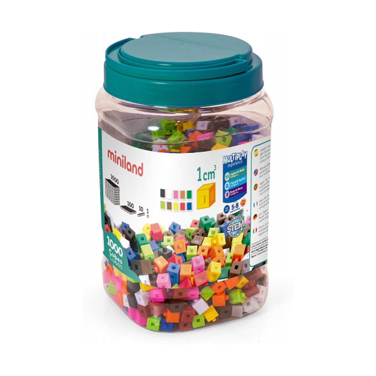 Miniland · Cubos de 1cm · 1000 piezas · Manualidades