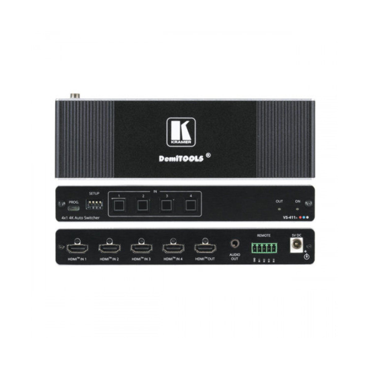Kramer VS-411X · Selector HDMI 4x1 · 4K HDR · Automático