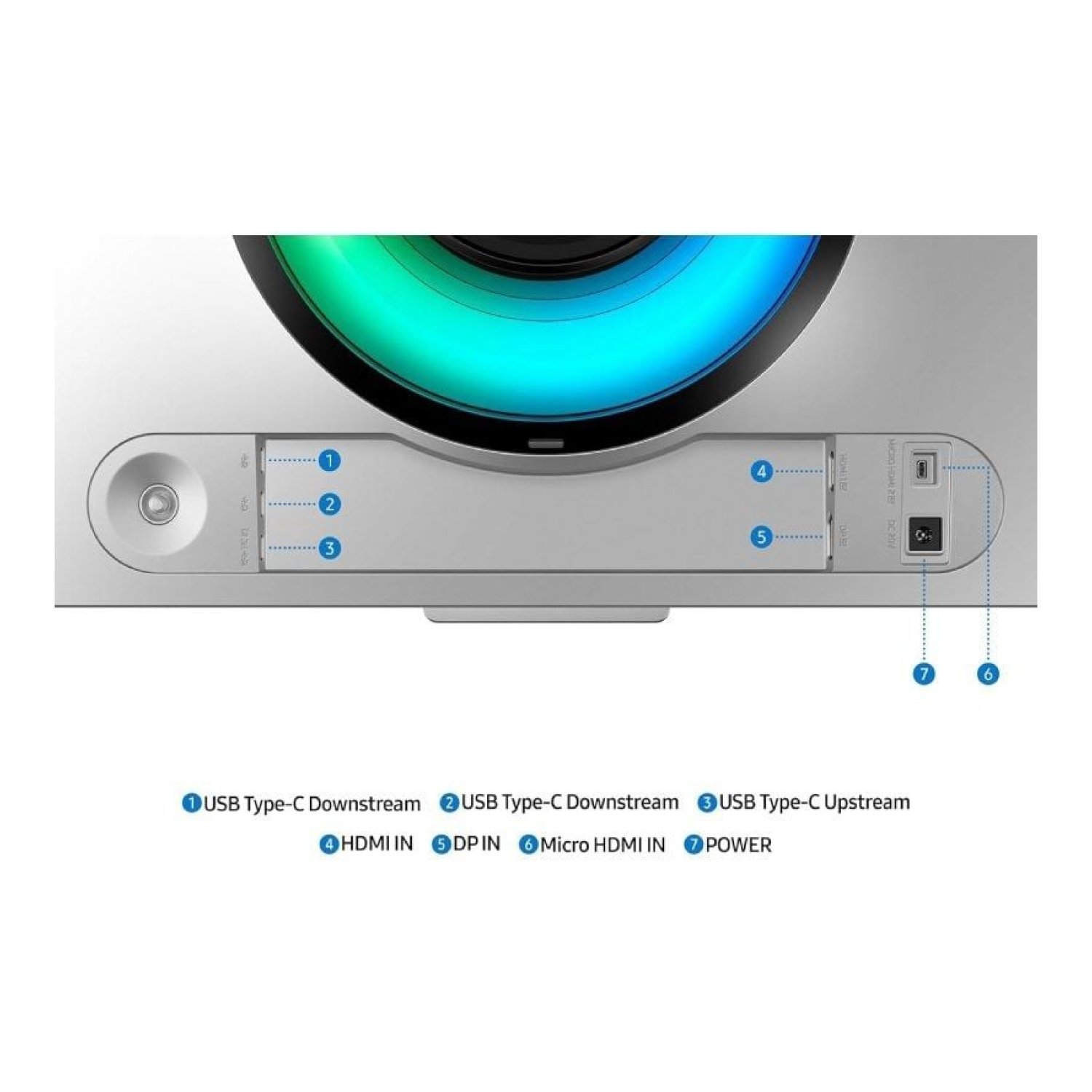 Monitor Gaming Ultrapanorámico Curvo Samsung Odyssey OLED G9 S49DG954SU 49"/ Dual QHD/ 0.03ms/ 240Hz/ OLED/ Multimedia/ Regulable en altura/ Plata