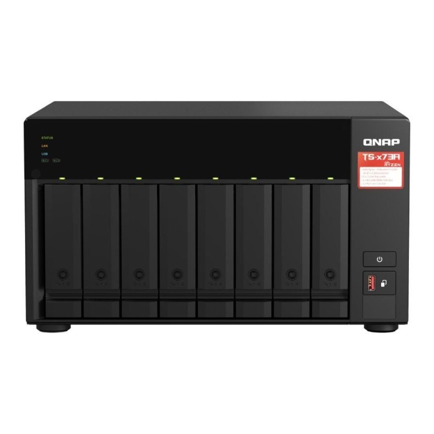 QNAP TS-873A · NAS 8 Bahías · 8GB DDR4 · Torre · 3,5" - 2,5"