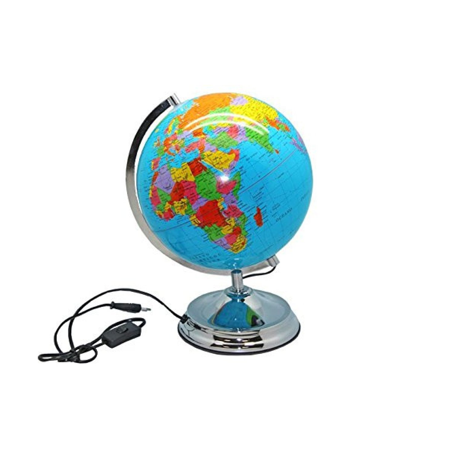 Poessa · Globo Terraqueo · 25 cm · Iluminado