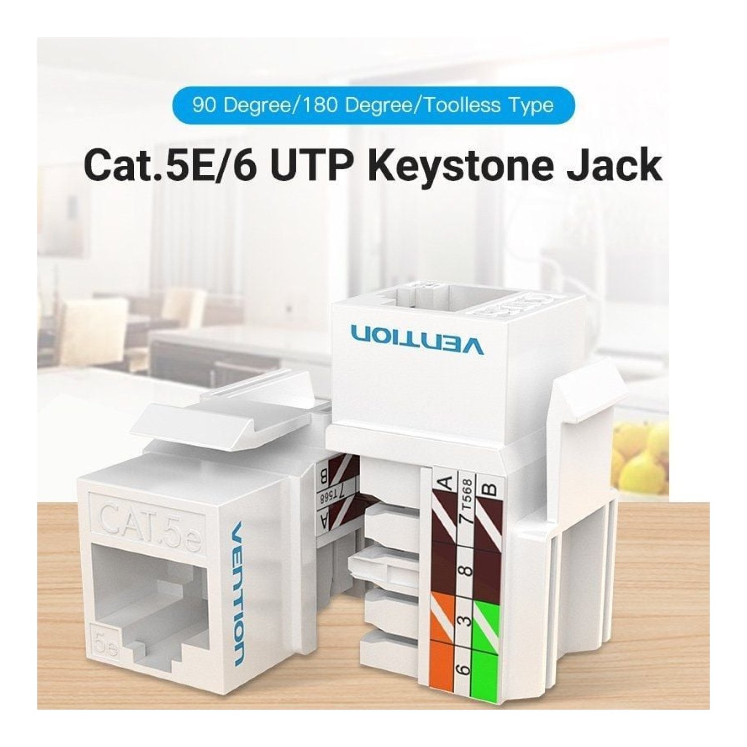 Vention · Conector RJ45 Cat.6 UTP · IPFW0