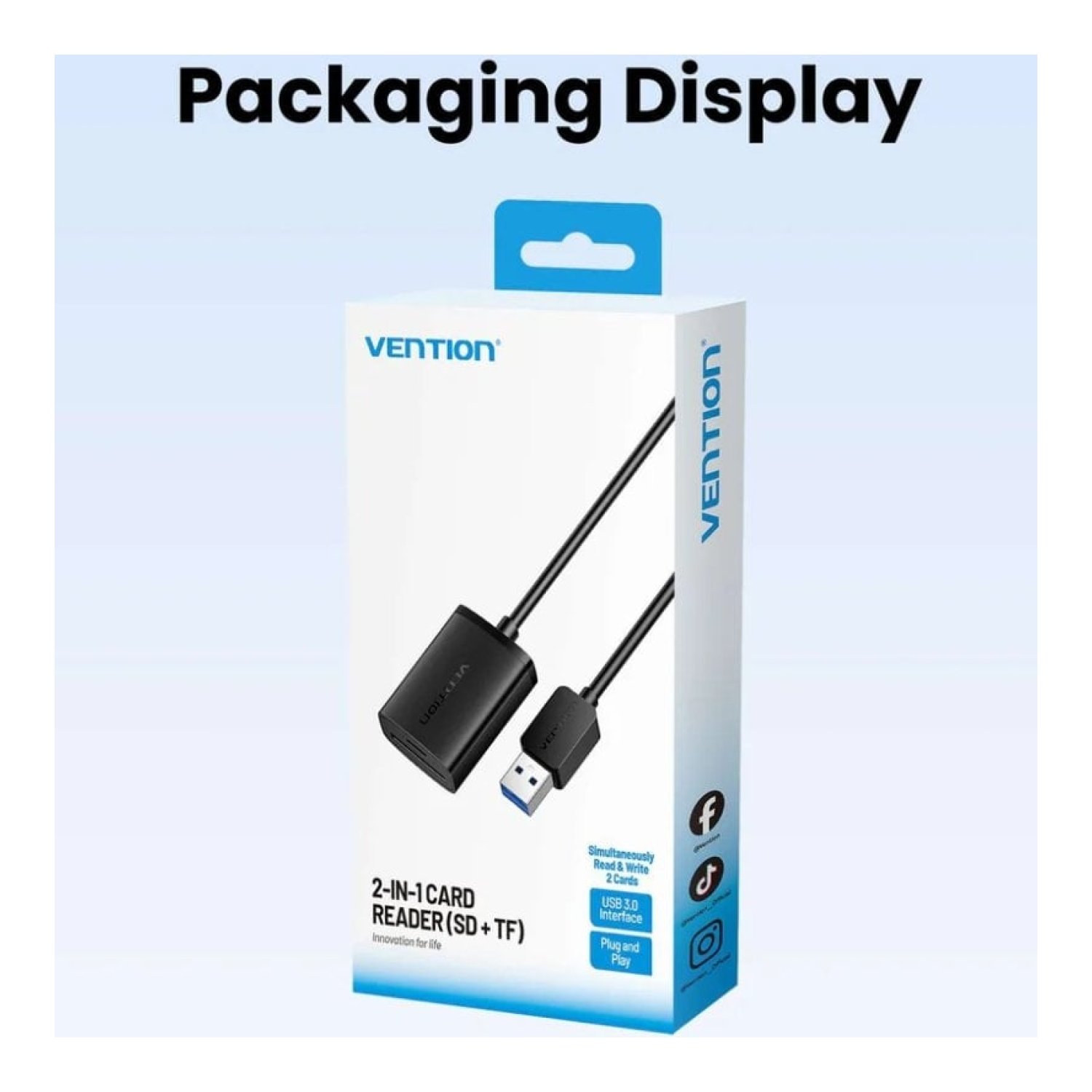 Lector de Tarjetas Externo Vention CLPBB/ USB 3.0