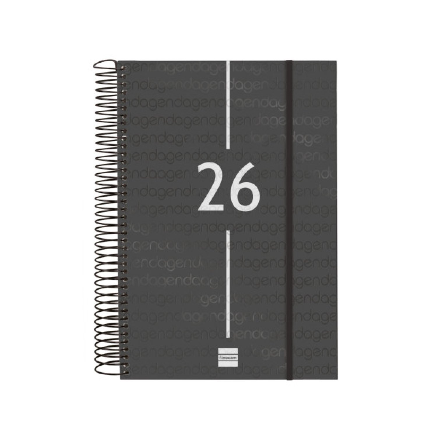 Finocam Agenda 2026 · Día Página · 165x242mm · Negra